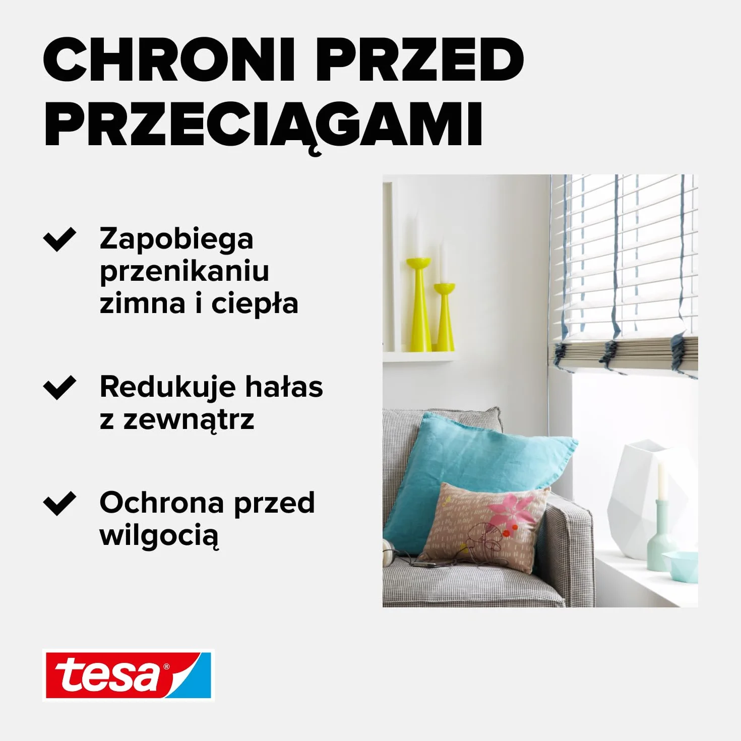 tesa INSULATION Premium taśma uszczelniająca - Samoprzylepna silikonowa uszczelka do izolacji szczelin w oknach i drzwiach - Przezroczysta - 6 m x 9 mm x 7 mm