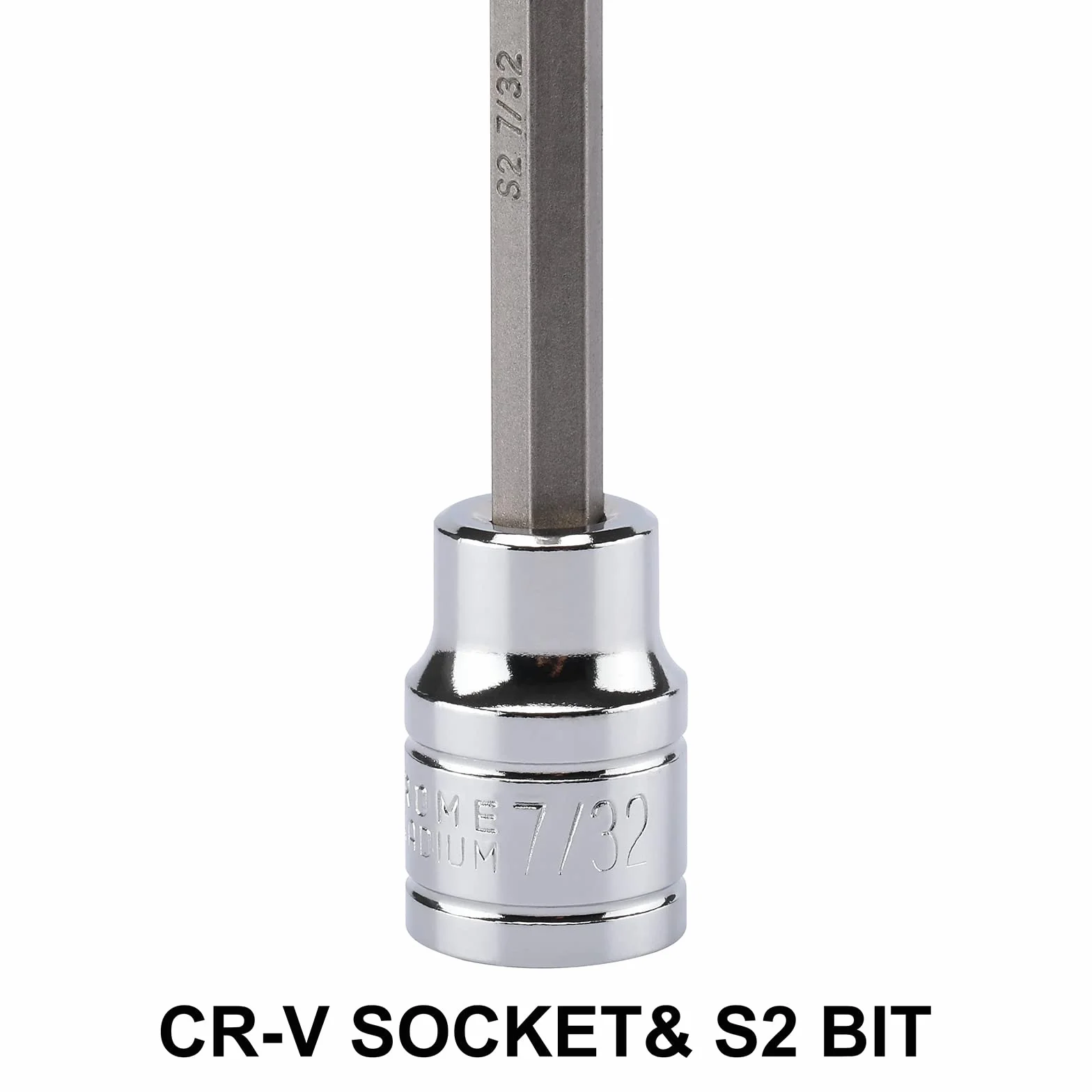 Mayouko Zestaw nasadek sześciokątnych 3/8", S2&CR-V, Metreic&SAE, 18 sztuk, 1/8" - 3/8", 3 - 10 mm