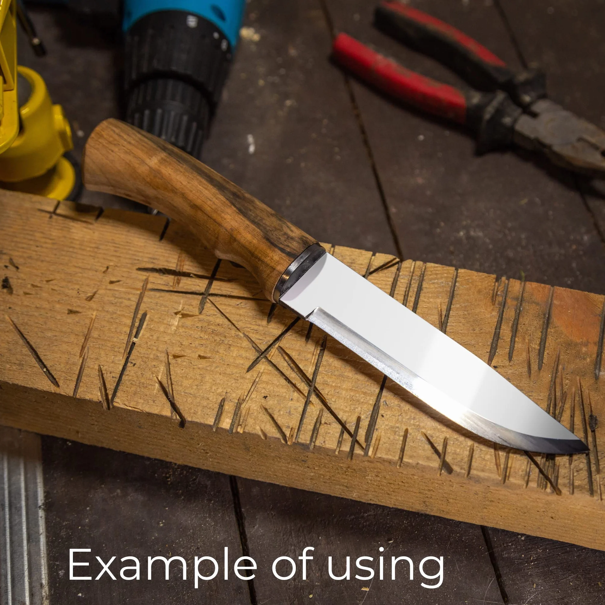 BPS Knives Blank 06 - Pusta klinga do tworzenia noży - Ostrze ze stali węglowej o długości 12 cm - Skandynawska pusta klinga do noży Scandi Grind - Ostrza do tworzenia noży.