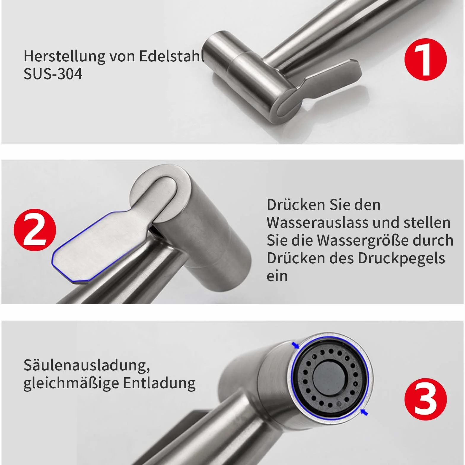 Bidet słuchawka prysznicowa wraz z wężem prysznicowym 150 cm, ze stali nierdzewnej, do toalety, polerowany zestaw prysznicowy z funkcją zmiany i uchwytem ściennym
