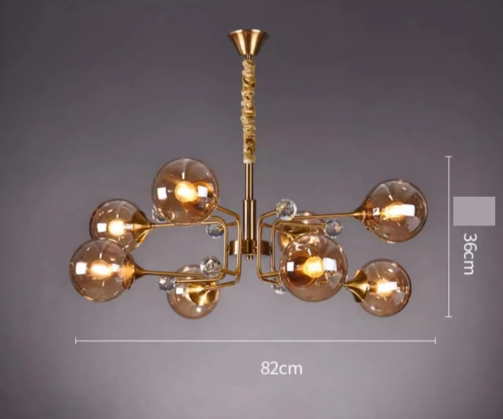 Lampa Wisząca, Restauracji, Wiszące Lampy Żyrandole Nowoczesny Kreatywny Żyrandol Szklany Kulisty Sufit Do Salonu Wewnętrzne(B)