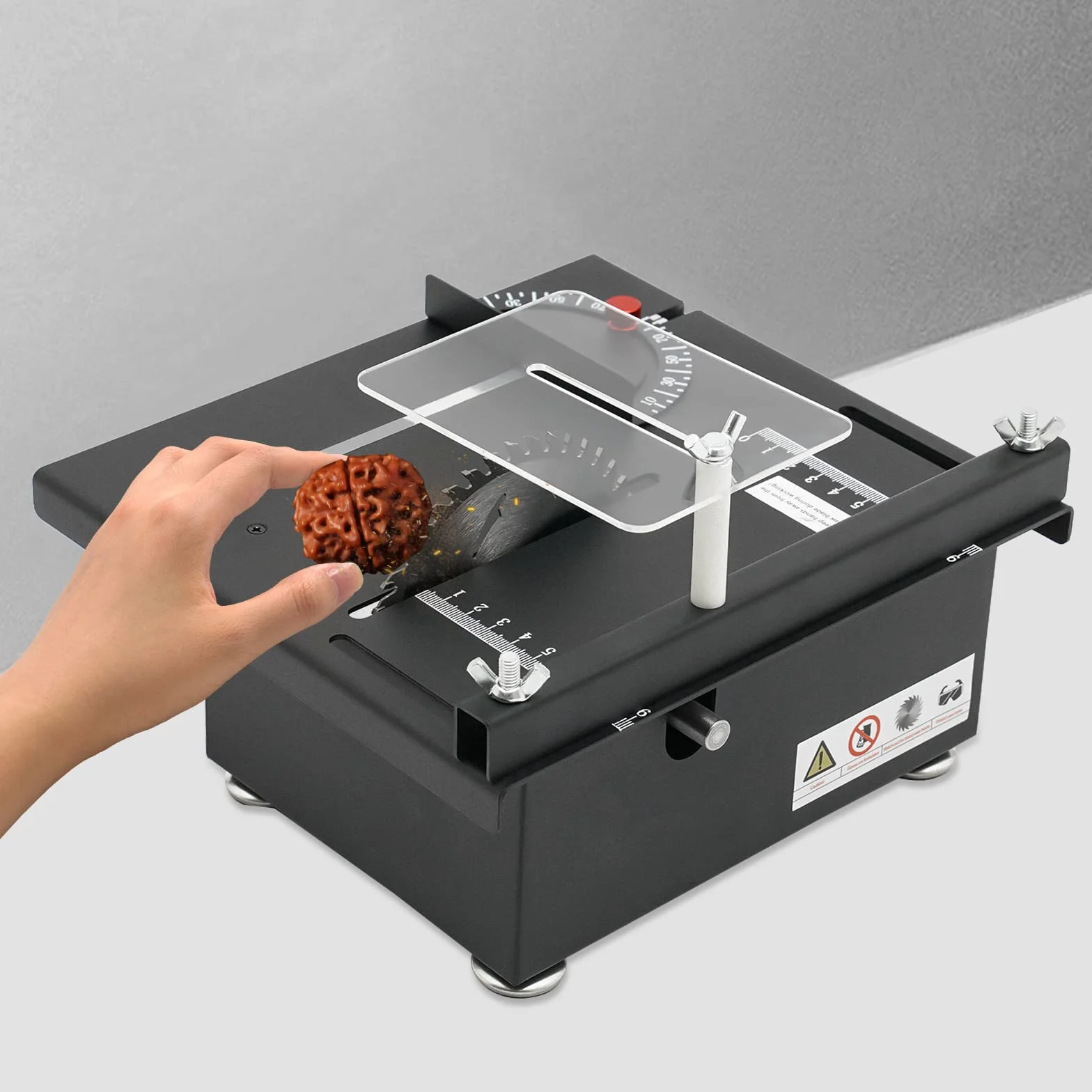 Mini stołowa pilarka tarczowa, 200 W, 7-biegowa regulowana prędkość, 10 000 obr./min, wielofunkcyjna przenośna precyzja, miniaturowe pilarki tarczowe do samodzielnego wykonania, 0-90°