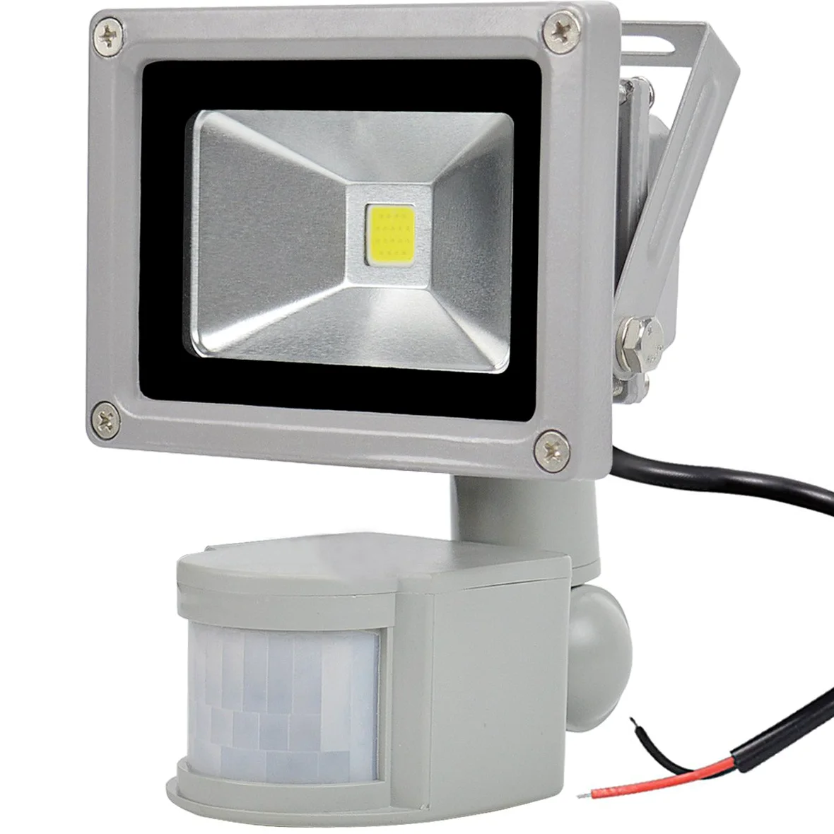 LED czujnik ruchu lampa zalewowa 10W IP65 wodoodporne światło zewnętrzne 900lm biały PIR 12V AC/DC