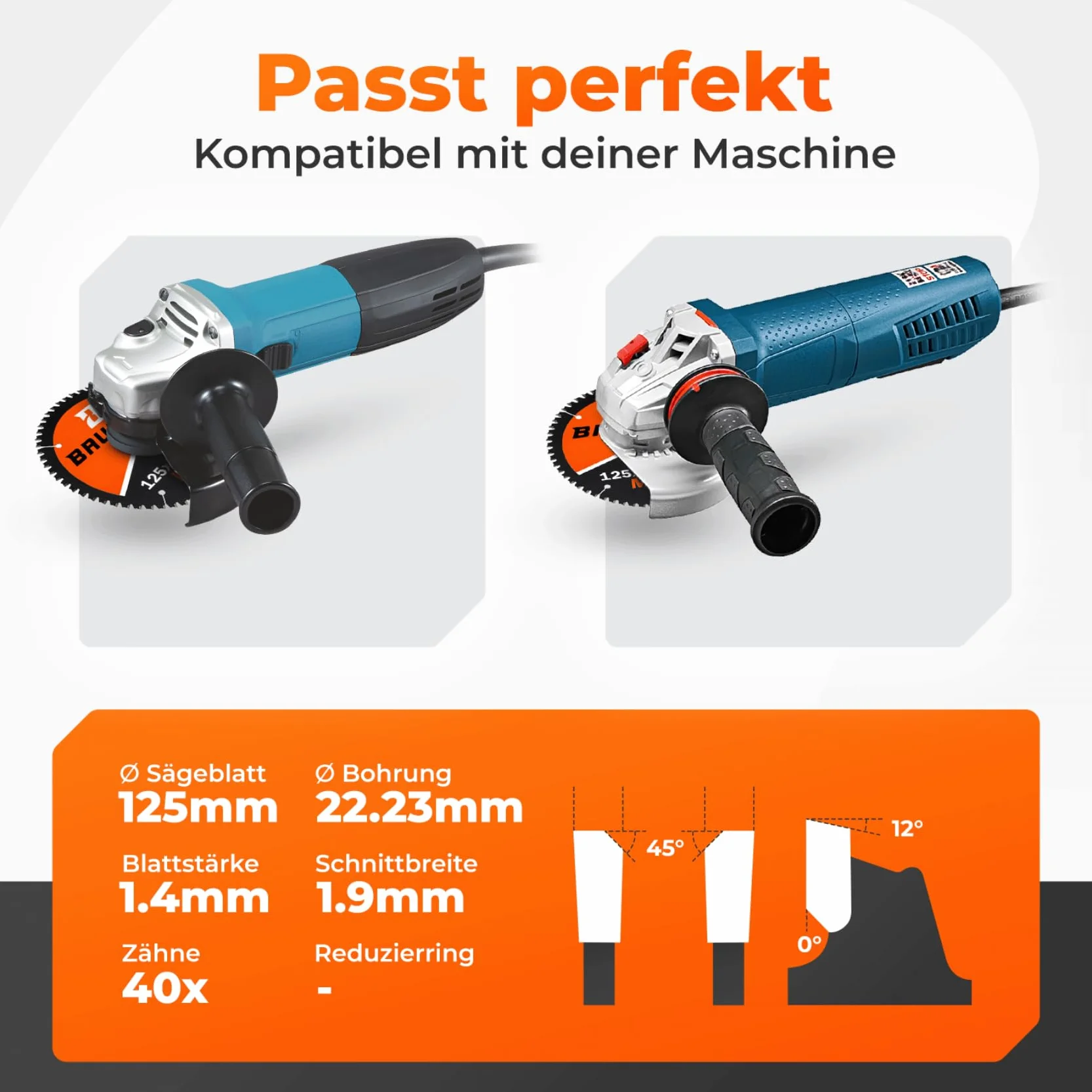 BAUBECK Parent piła tarczowa PRO+ (Multi Materiał, Ø125x22,23mm)