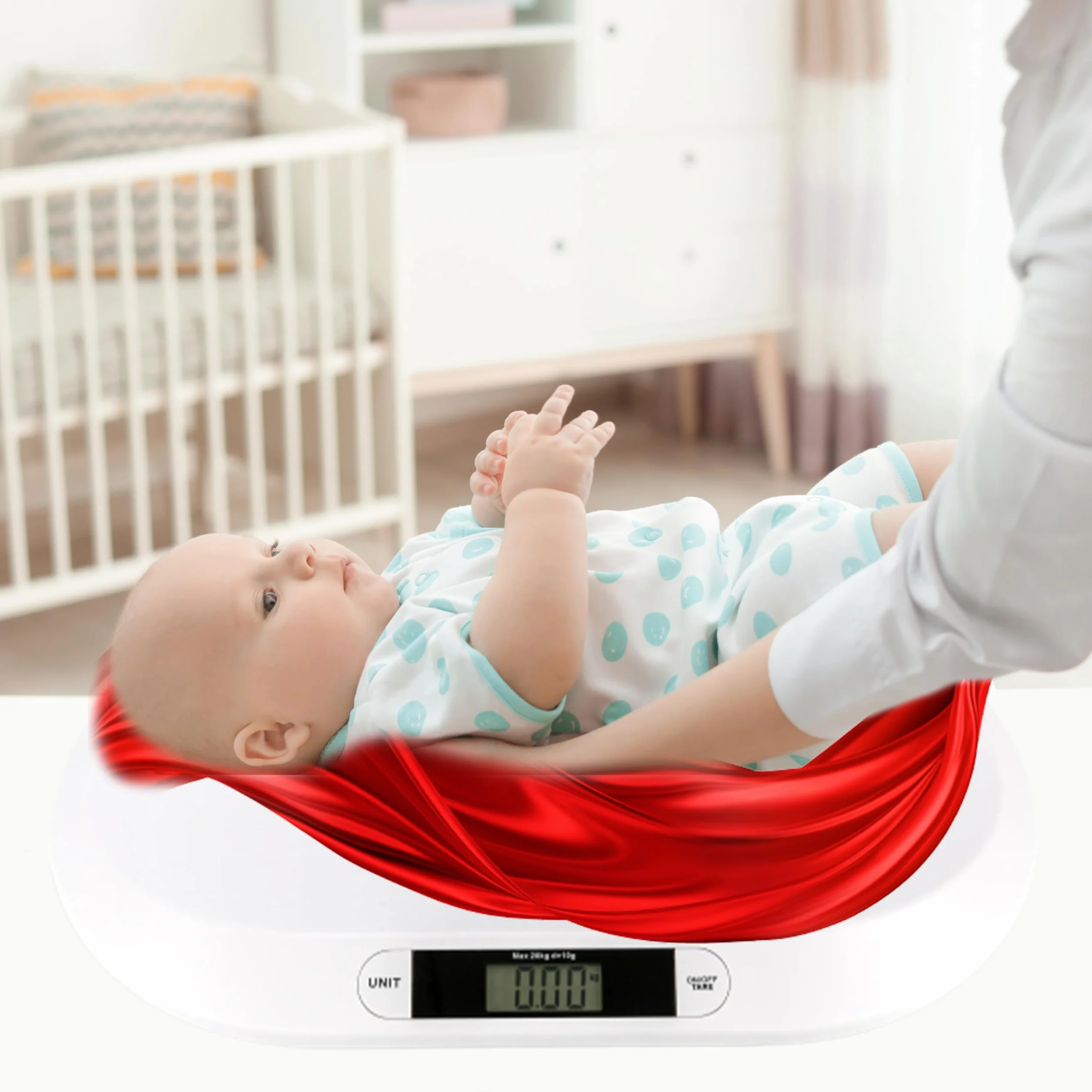 Retoo Waga cyfrowa dla niemowląt 20 kg LCD