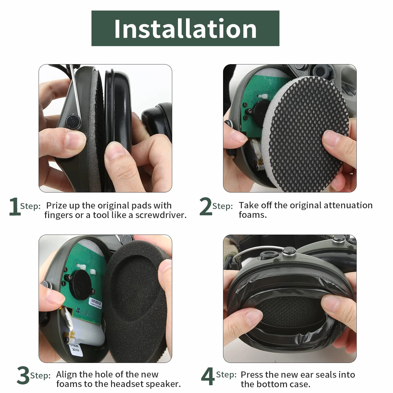 Poduszki na uszy Sordin Supreme Pro X - zestaw uszczelek żelowych i poduszek do Sordin Supreme Active Ear Muff Series - 1 para