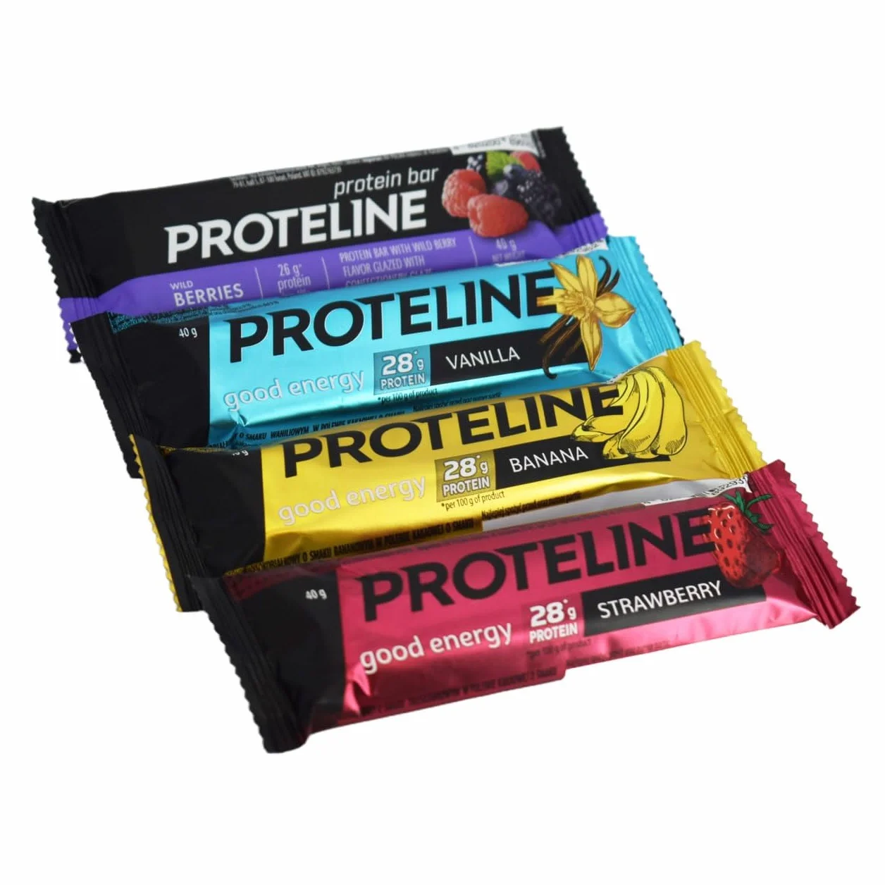 Baton Proteinowy 26% Białka MIX Smaków Owocowych 24×40 g ProteLine