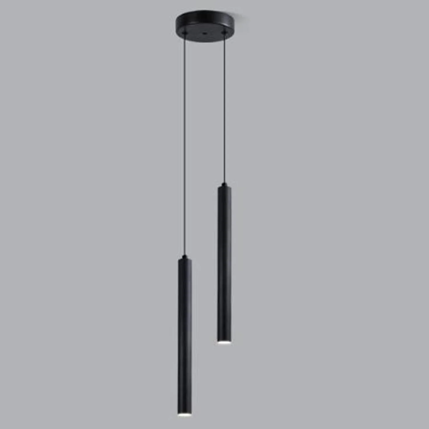 Lampa wisząca LED nowoczesny minimalistyczny żyrandol design 2 reflektory LED oprawa sufitowa aluminiowa lampa wisząca czarna do jadalni sypialni salonu, 30 cm