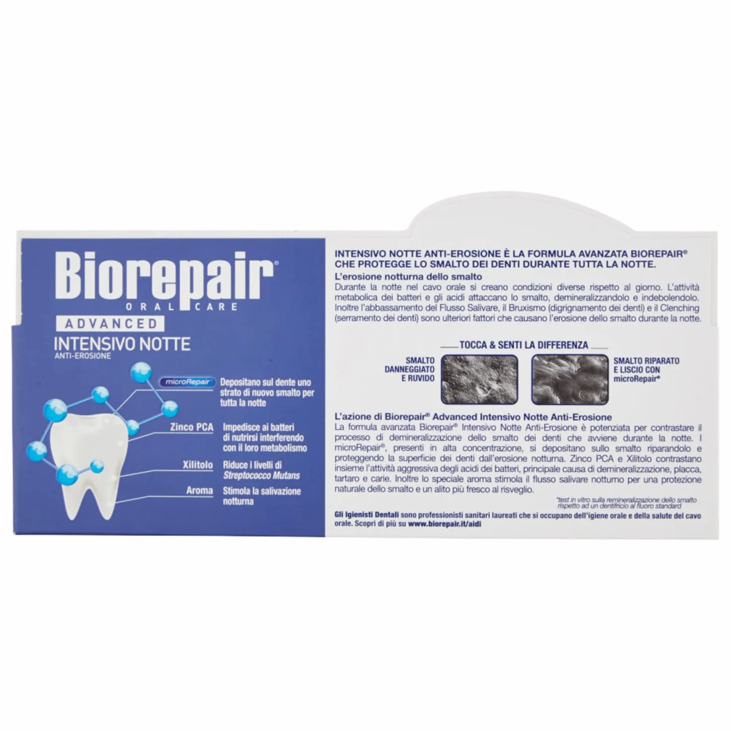 Biorepair: Dentifricio per la Notte (Intensive Night Repair) pasta do zębów z microRepair * 2,5 Fluid Ounce (75 ml) * [włoski import] by Coswell S.p.A.