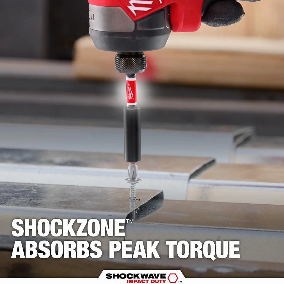 Milwaukee 48-32-4502 Shockwave Impact Duty 1/4 cala sześciokątny chwyt magnetyczny 6 cm uchwyt na końcówki bitowej