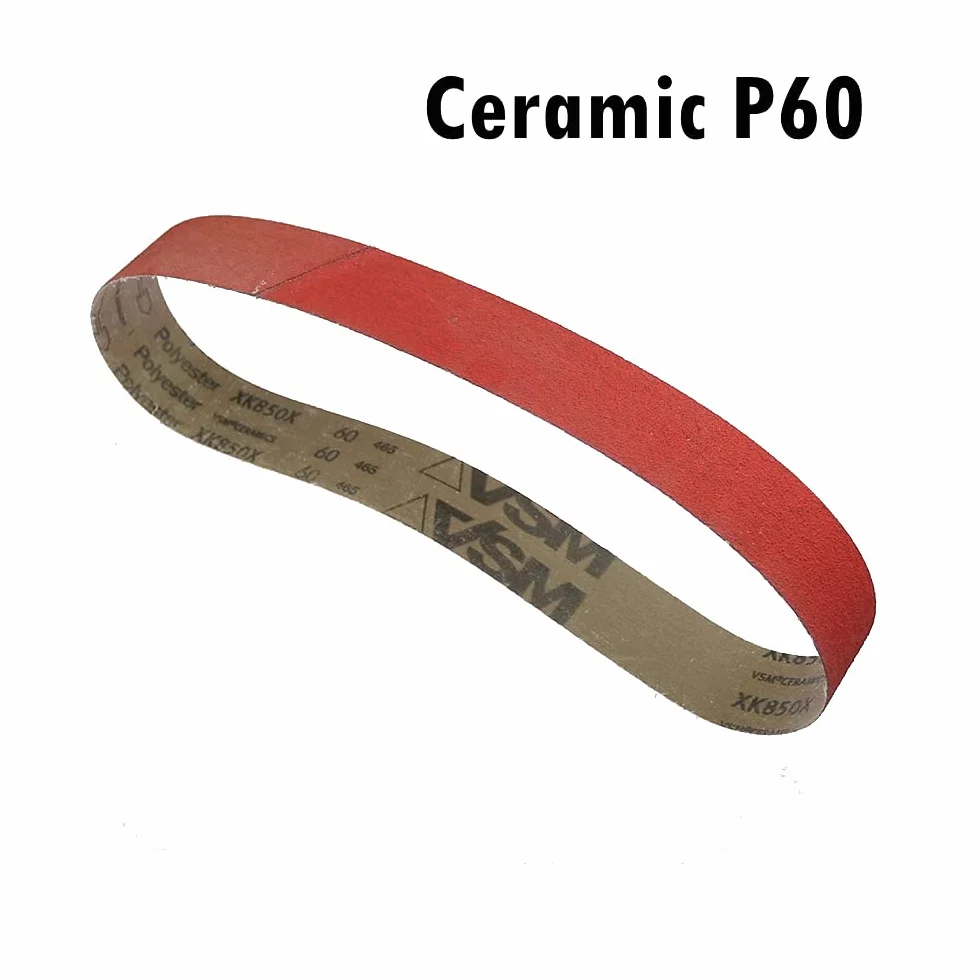 Taśmy szlifierskie, VSM XK850X Ceramiczne pasy ścierne do szlifowania metalu Zestaw 4 różnych rozmiarów(P36,610x100mm)