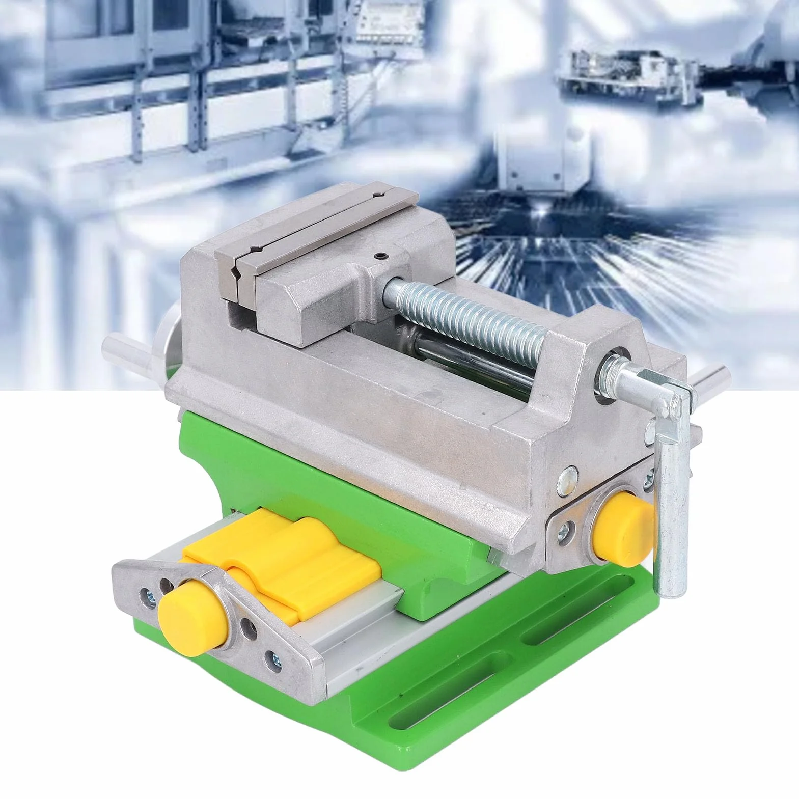 Imadło do wiertarki krzyżowej, wytrzymałe, dwukierunkowe imadło ze stali stopowej X Y, zakres mocowania 0,80 mm, poszerzone podniesione szczęki, do wiertarek i frezarek