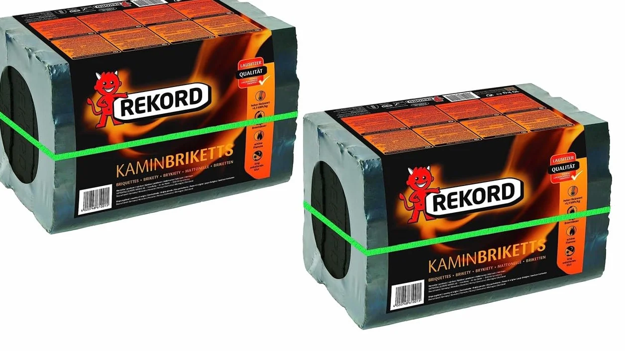 Brennstoff Brykiety z węgla brunatnego Heizprofi - wysoka zawartość energii, dzięki czemu bardzo duża emisja ciepła 2 x 10 kg