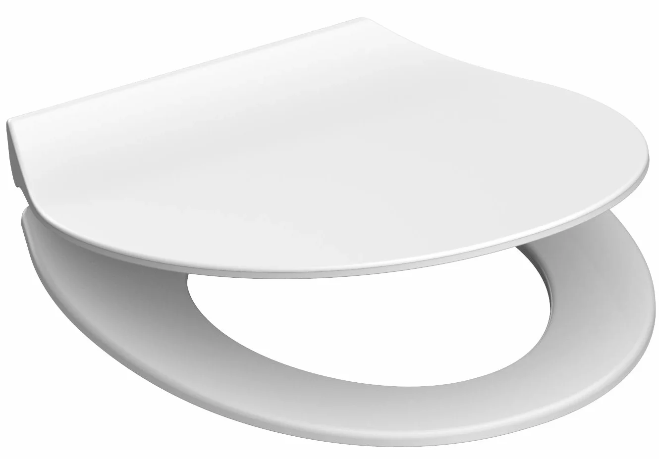 SCHÜTTE 82700 deska sedesowa Duroplast SLIM WHITE, deska sedesowa wolnoopadająca i szybkim zapięciem do łatwego czyszczenia, wyjątkowo płaski kształt, maksymalne obciążenie 150 kg, biała