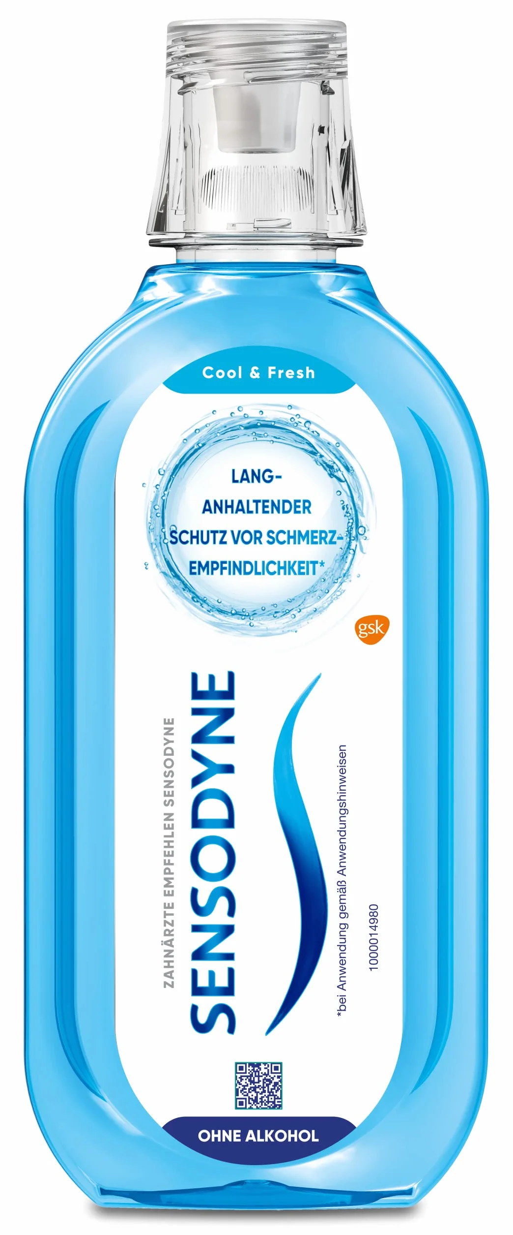 Sensodyne Cool & Fresh Daily Fluoride płyn do płukania jamy ustnej 500 ml dla wrażliwych na ból zębów