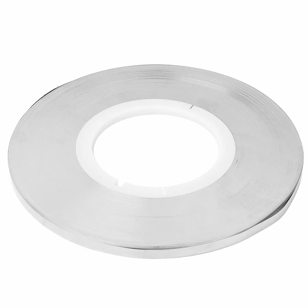 Pasek z czystego niklu - 0,12 mm, lutowana 1 kg, niklowana taśma do lutowania baterii Li-Po, akumulator NiMh NiCd, akumulator i zgrzewanie punktowe (0,12 x 7 mm)