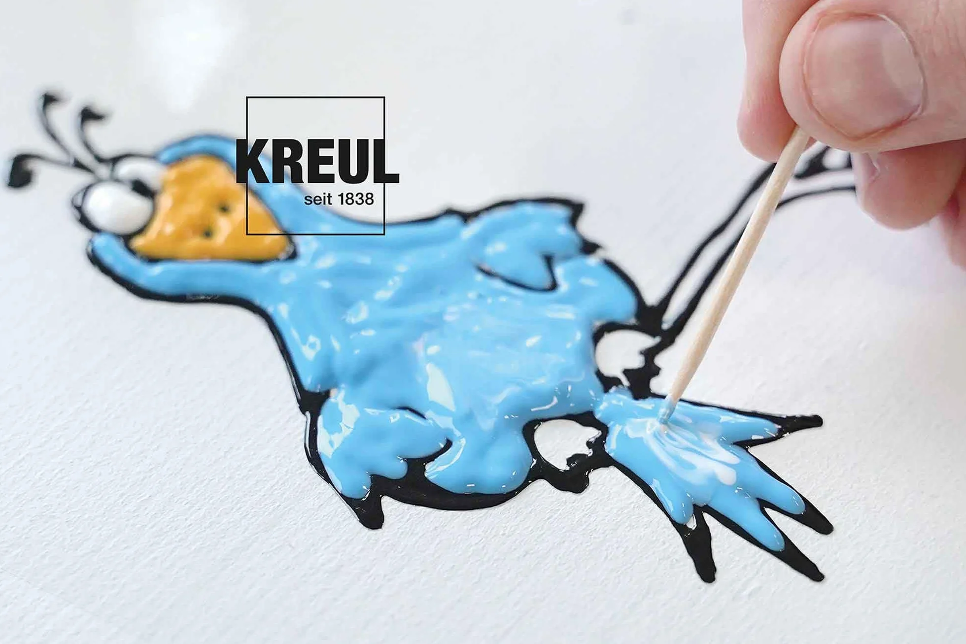 KREUL 42718 - Window Color fioletowy 80 ml, farba do okien na bazie wody, z fakturą, do szkła, luster, płytek i innych gładkich powierzchni