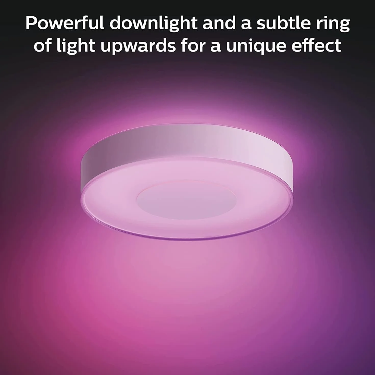 Philips Hue Lampa Sufitowa White and Color Ambiance Infuse L 1x53W (biała), Lampa Sufitowa Ledowa z 16 mln Kolorów i Możliwością Ściemniania, Inteligentne Oświetlenie Smart LED