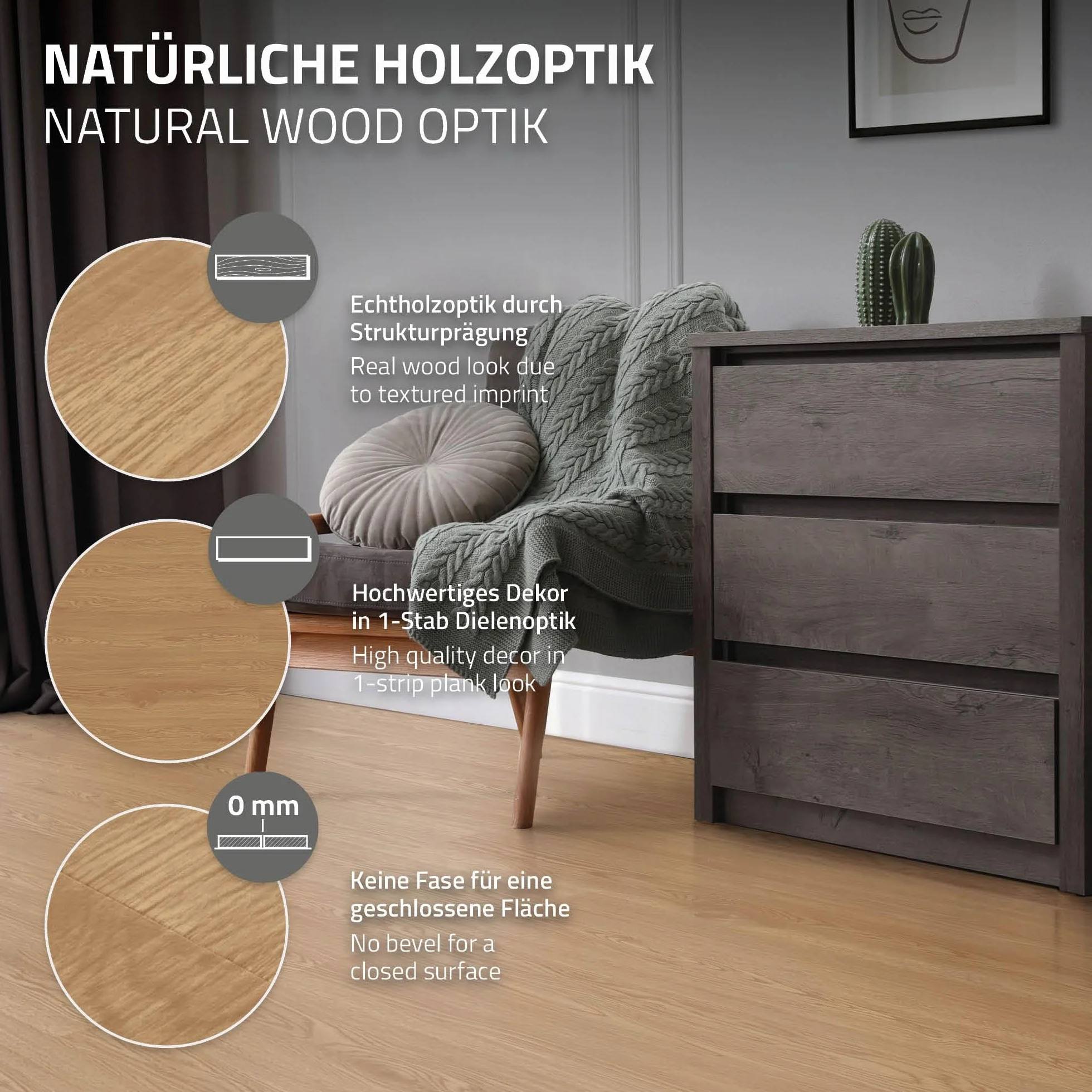 ML-Design Podloga Deluxe PVC, samoprzylepne deski winylowe, podloga winylowa, 91,5 cm x 15,3 cm x 2 mm, grubosc 2 mm, 2,23 m² / 16 desek, dab Sundance, wyglad drewna