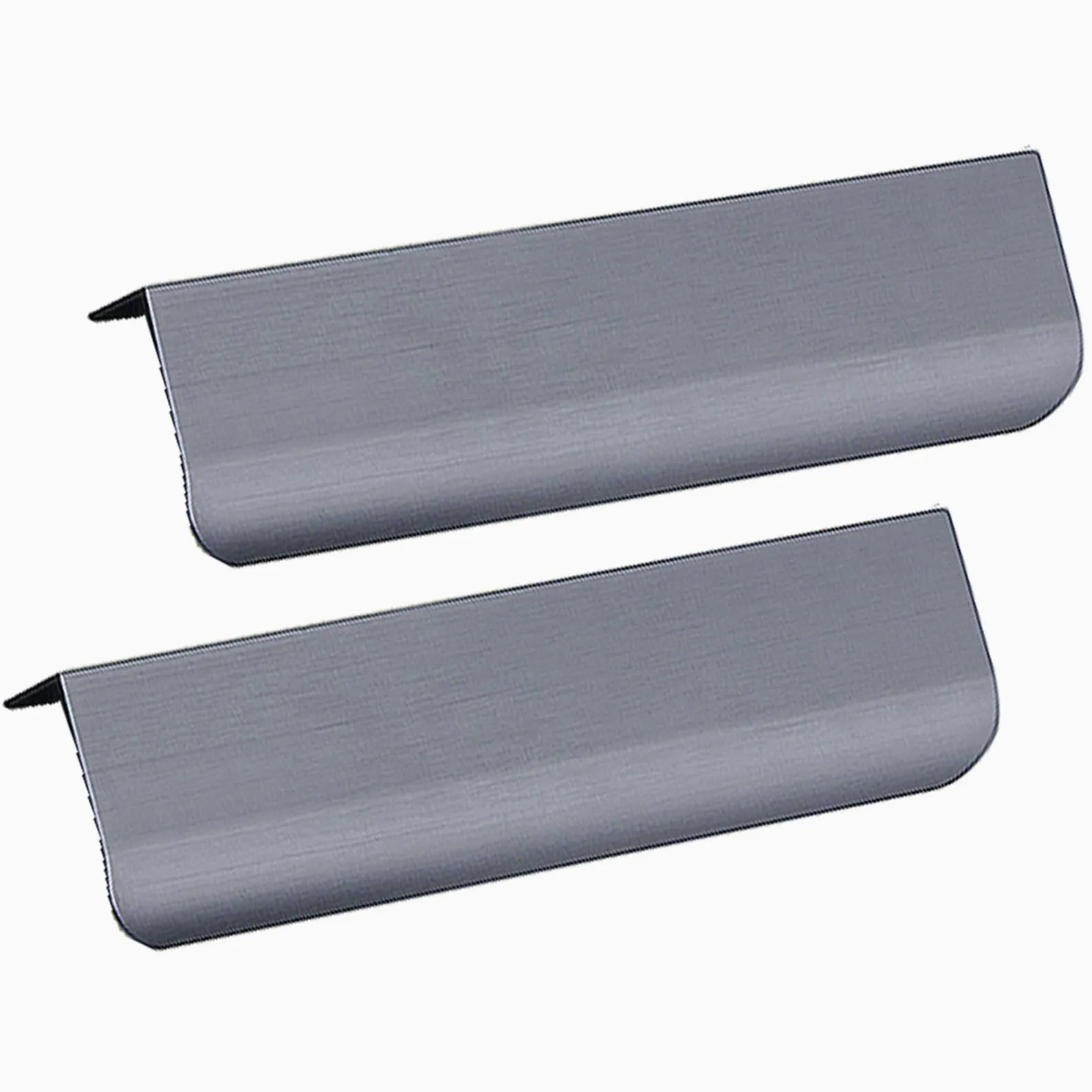 Ukryte uchwyty do szafek, niewidoczna klamka ze stopu aluminium Szafa kuchenna Szuflada z krawędzią palca Szara 2 sztuki(Hole distance 256mm)