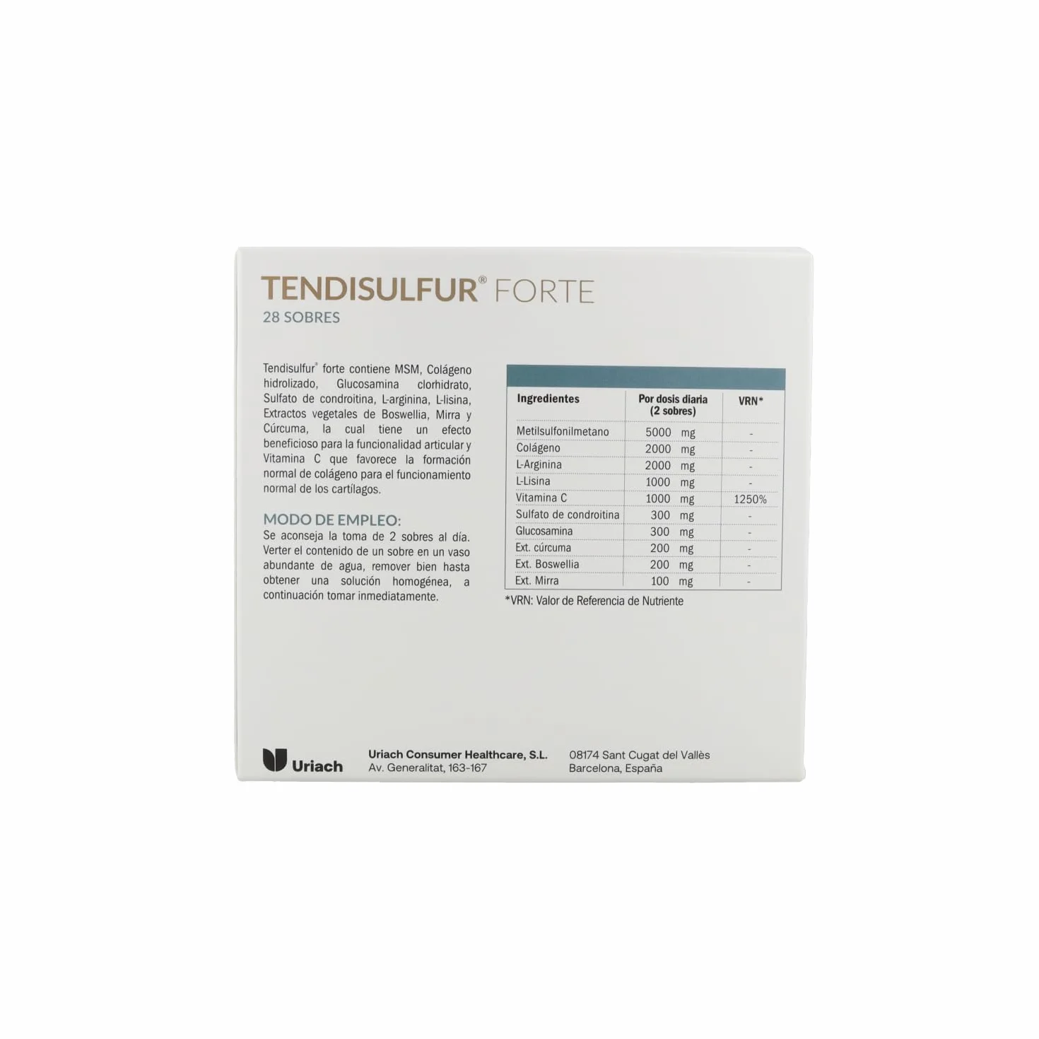 Tendisulfur Forte 28 sobres