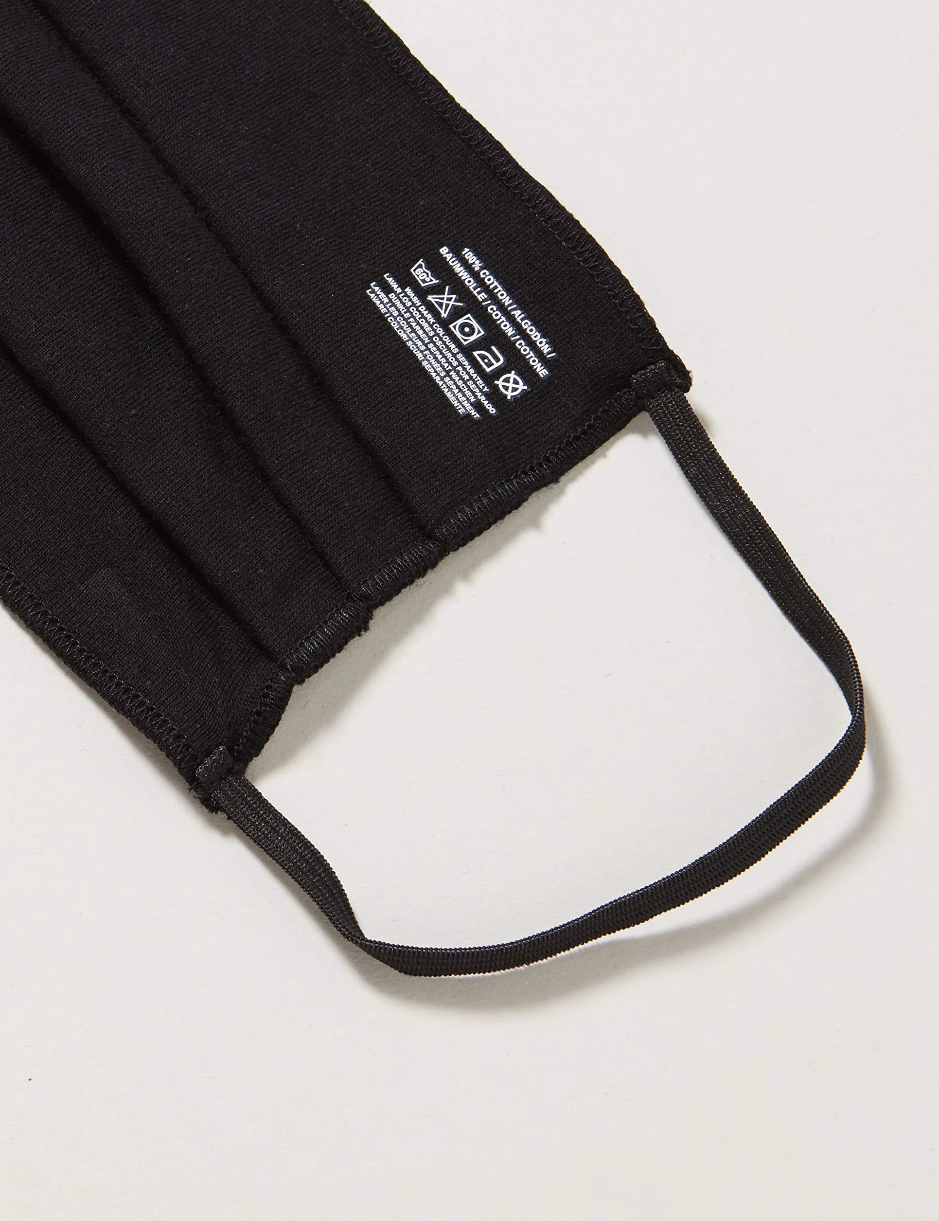 Uniseks Pleated Face Mask Maski Ochronne, Czarne, 10 Sztuk