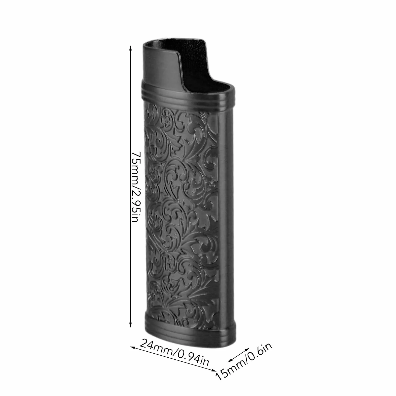 2 Szt. Metalowe Etui na Zapalniczkę z Wytłoczonym Kwiatem w Stylu Vintage, Etui na Zapalniczkę ze Stopu Cynku, Pokrowiec na Zapalniczkę w Stylu Vintage do Ochrony Zapalniczki