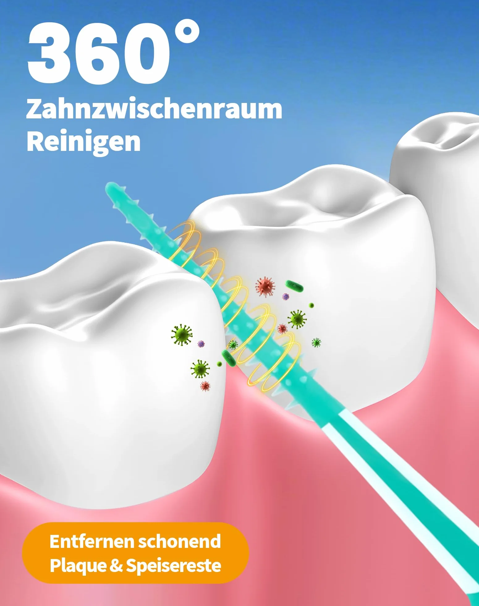 LAOYE 100 sztuk miękkich patyczków do zębów, miętowe, do czyszczenia międzyzębowych, silikonowe, szczoteczki międzyzębowe, szczotka do przestrzeni międzyzębowych, szczotka do zębów z przenośnym etui
