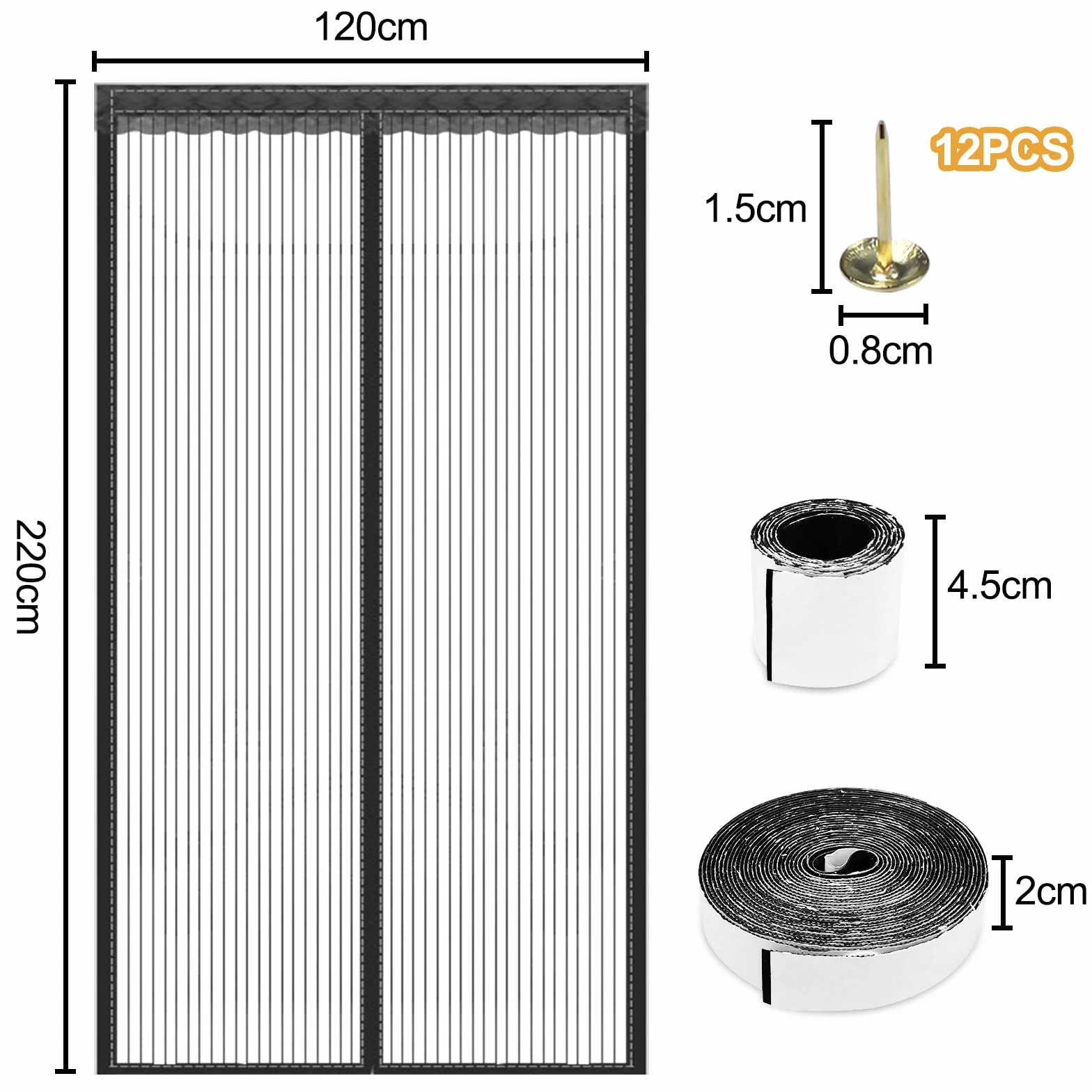 Fousenuk Magnetyczna Moskitiera na Drzwi Ochrona przed Owadami 120 × 220 cm