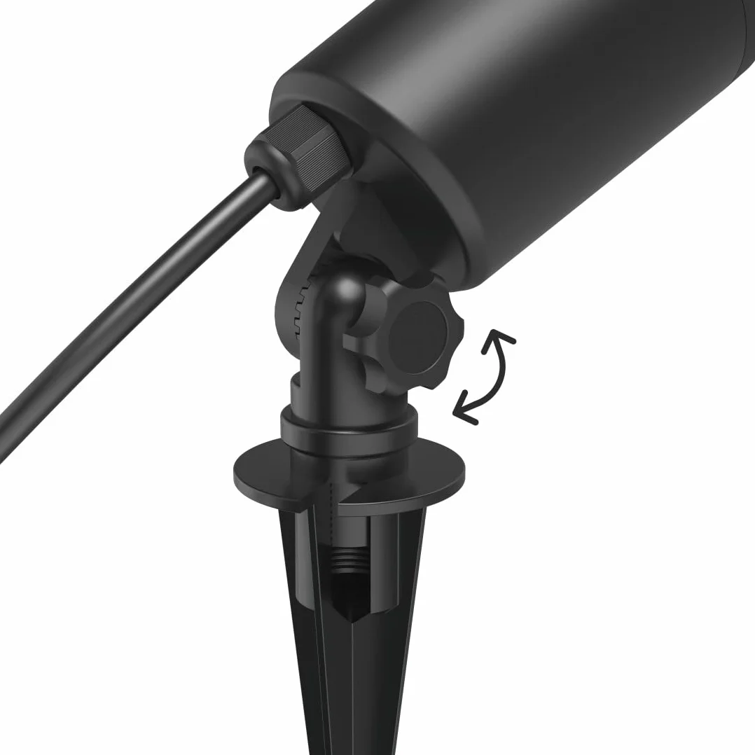 Hama lampa ogrodowa Wi-Fi (WiFi, WLAN, kolory RGB, wodoodporna, inteligentne oświetlenie, multi colour, ciepła biel, 7 W, 450 lumenów, IP65) czarna