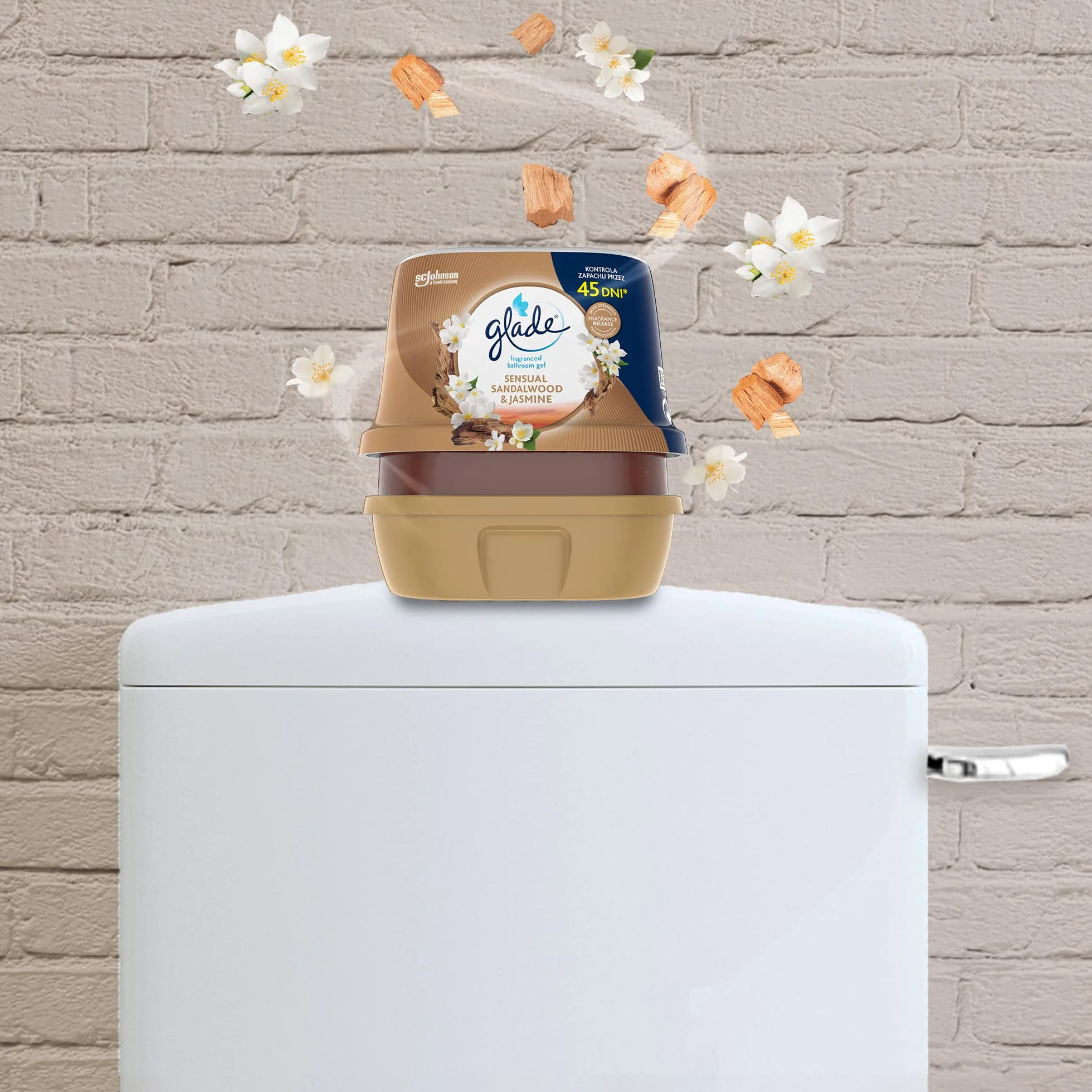 Glade® Zapachowy żel do łazienki - Sensual Sandalwood & Jasmine