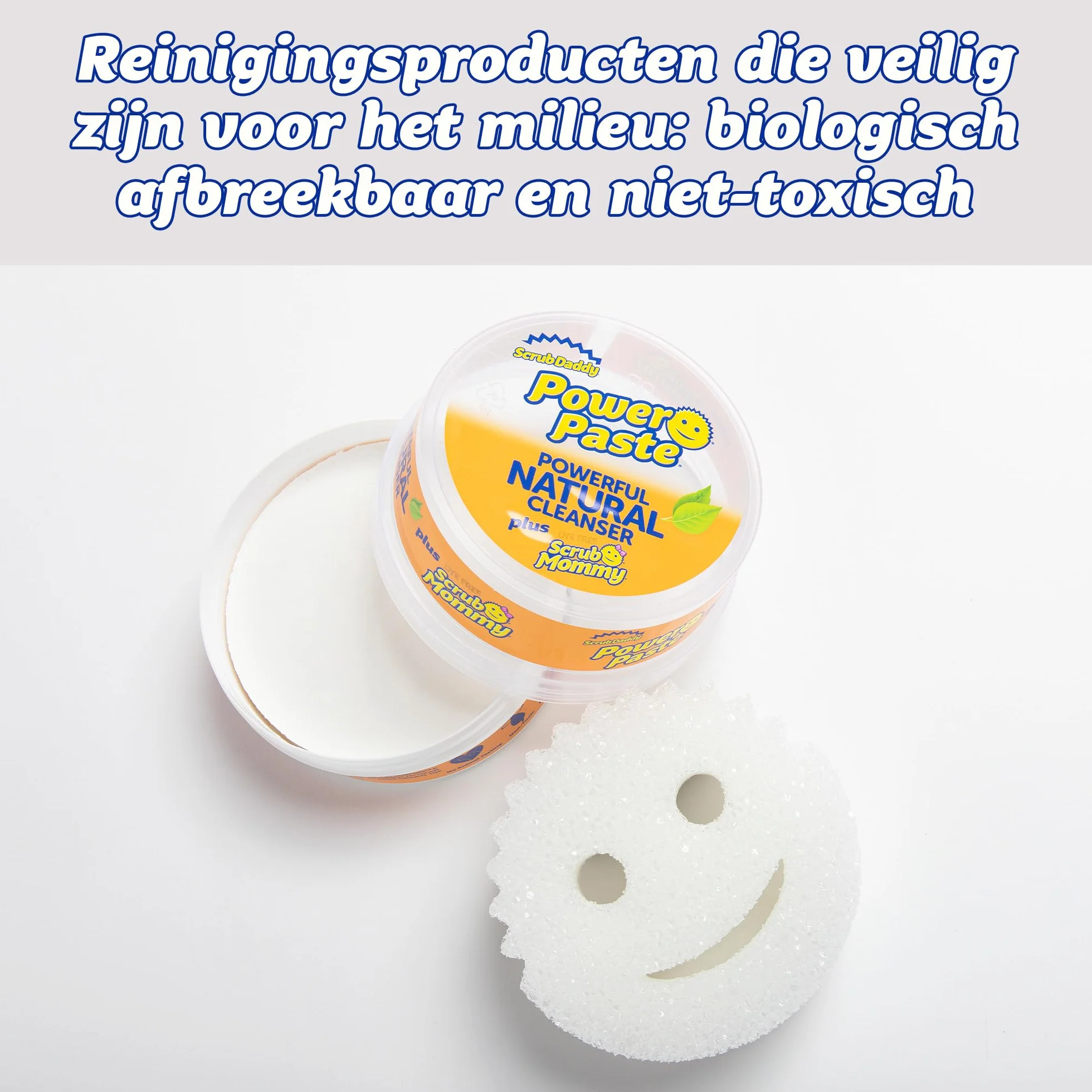 Scrub Daddy Power Paste Naturalna pasta czyszcząca + Bezbarwny peeling Mommy, 2-częściowy zestaw