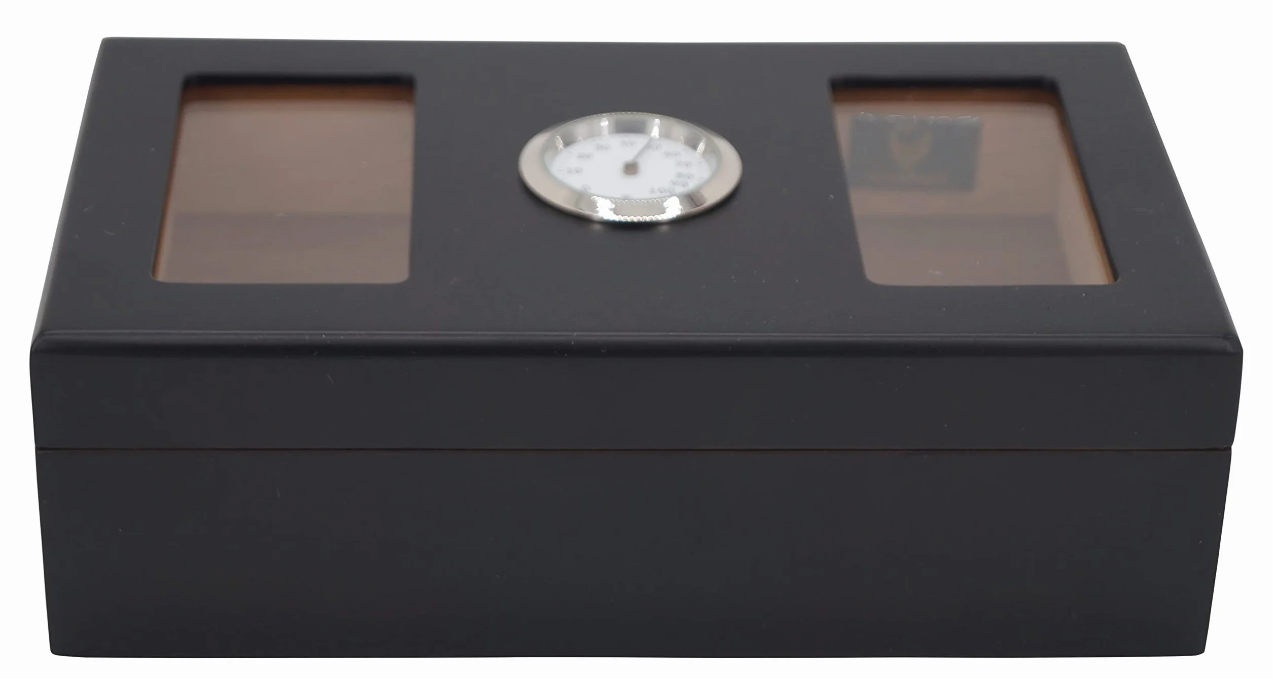 GERMANUS Przenośny humidor podróżny z nawilżaczem i higrometrem czarny