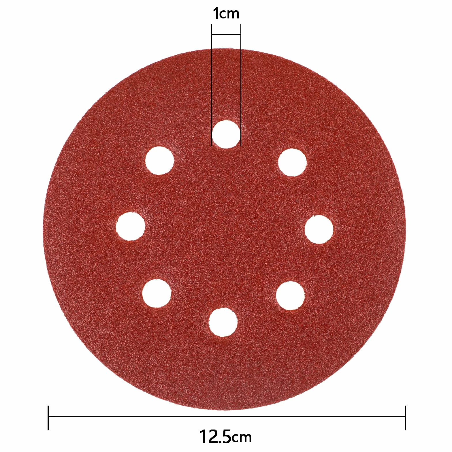 80 sztuk papieru ściernego o średnicy 125 mm z rzepem, 8 otworów, dostępne w różnych granulacjach, do szlifierki ekscentrycznej o średnicy 125 mm, 10x 40/60/80/100/120/150/180/240 ziarnistość