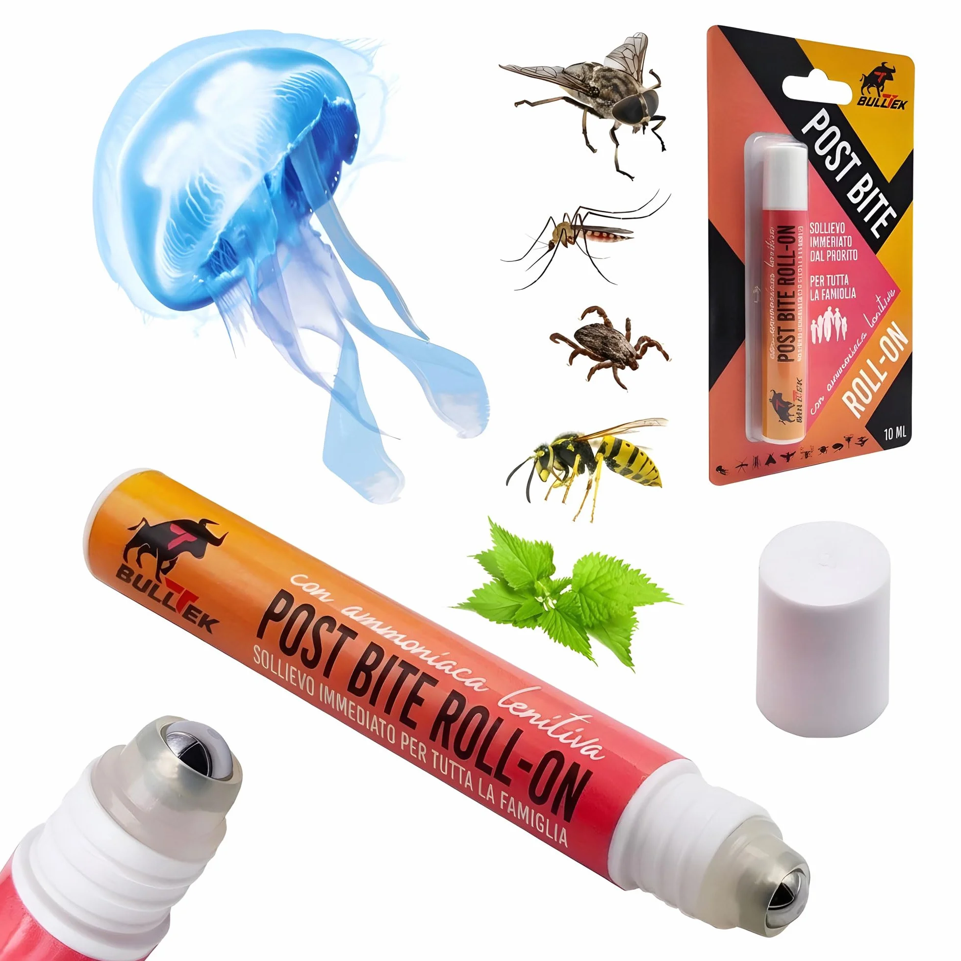 Pióro kulkowe po ukąszeniu | Natychmiastowa ulga na ukąszenia owadów i meduzy | Formuła z eukaliptusem i miętą | Przezroczysty, 10 ml