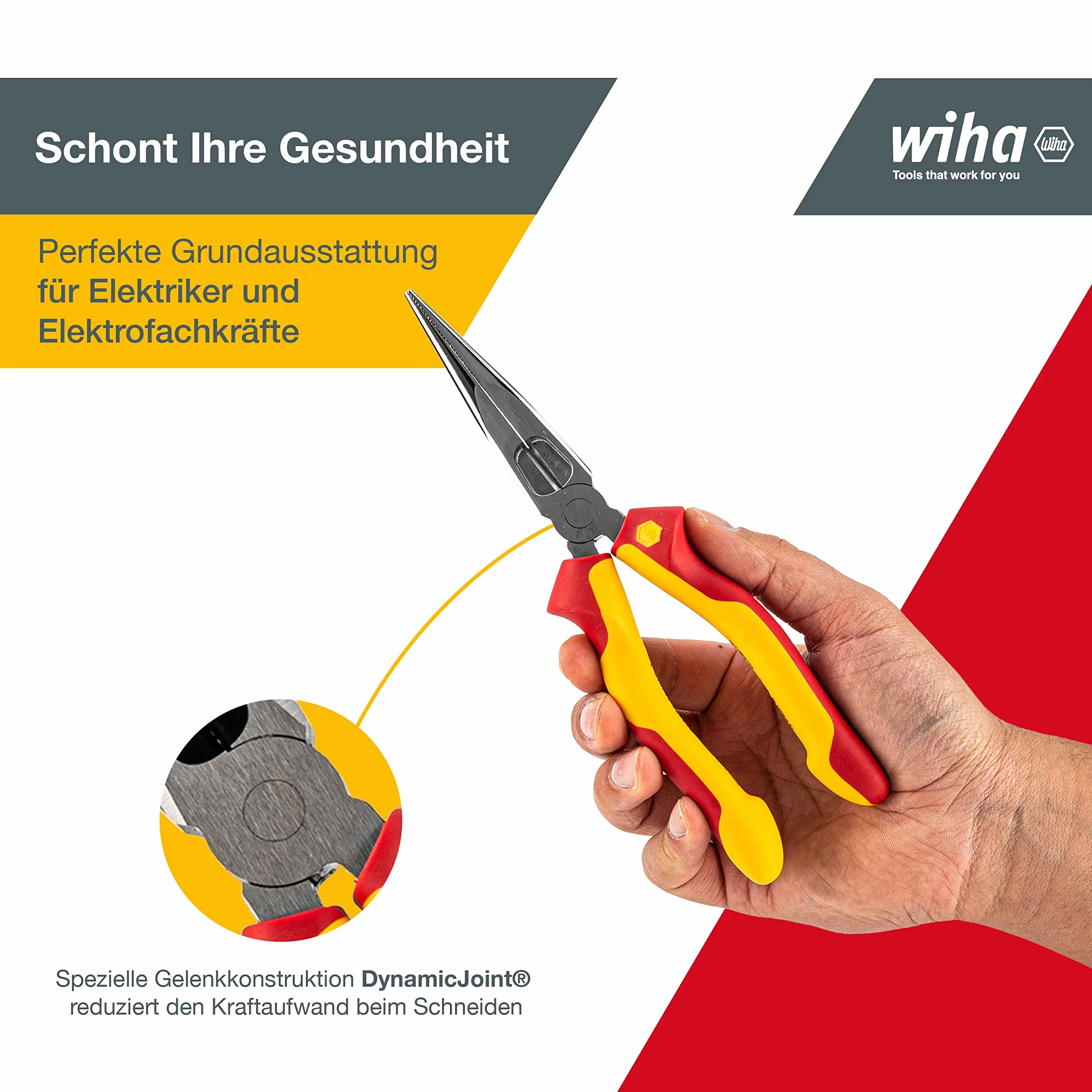 Wiha Szczypce płaskie okrągłe Professional electric 200 mm VDE