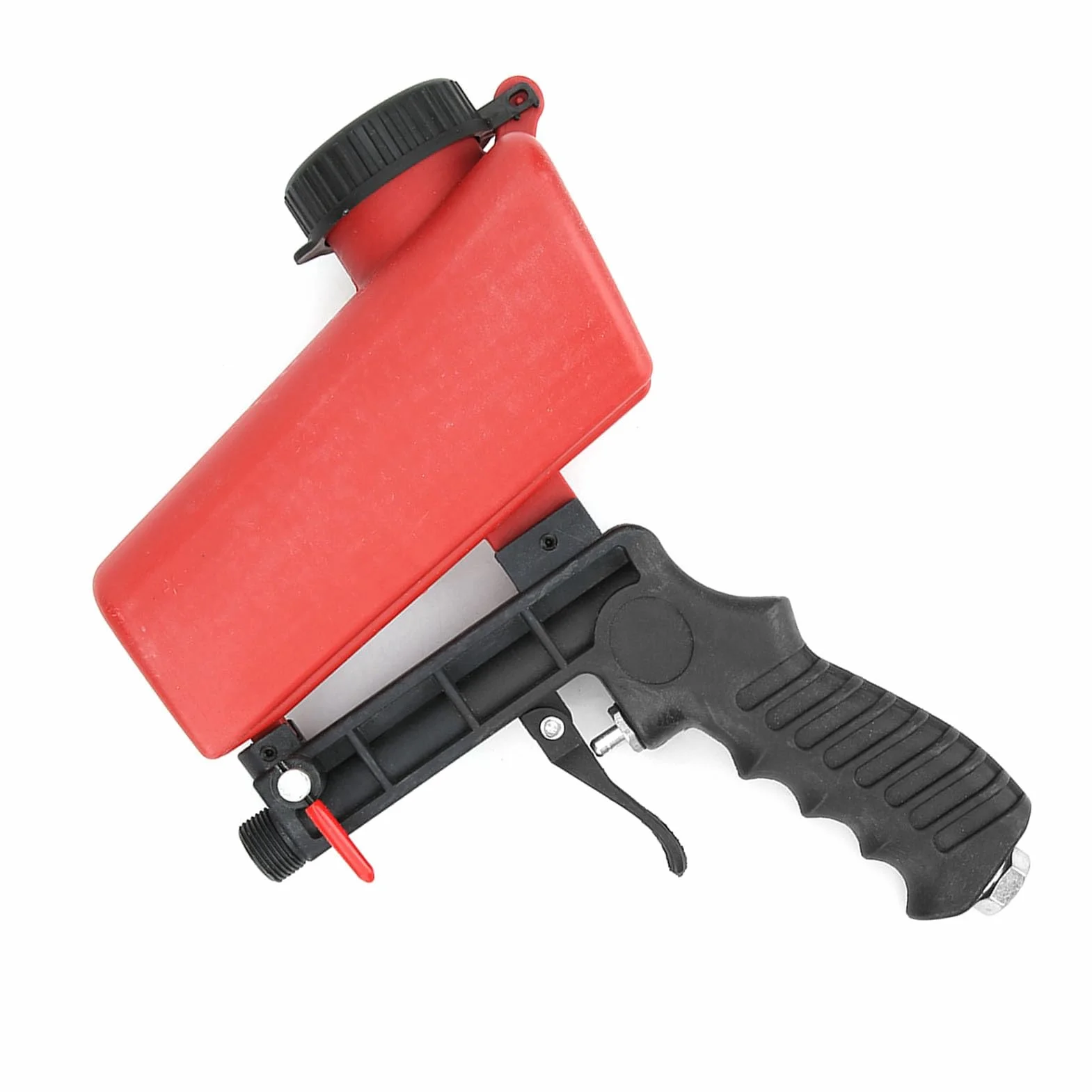 90PSI SandBlaster Gun Kit, Ręczny Pistolet do Piaskowania Grawitacyjnego do Usuwania Farby, Plam, Rdzy, Brudu z Powierzchni, Pneumatyczny Pistolet do Piaskowania z 2 Wymiennymi