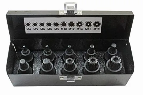 Narzędzia 10 szt. 1/5.1 cm dr Impact Spline Bit Socket Set 3435