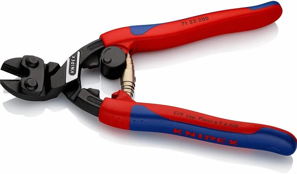 KNIPEX CoBolt Kompaktowe szczypce tnące przegubowe w opakowaniu z zawieszką z wąskimi, wielokomponentowymi, 71 22 200 SB