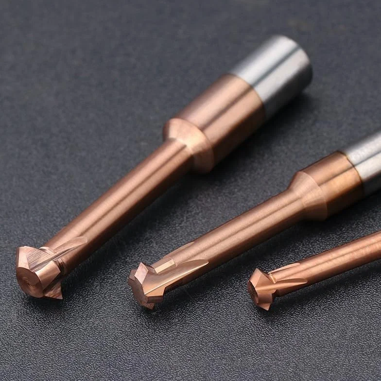 90 stopni, przedni i tylny zadziory, podwójny kątowy frez krawędziowy, fazowanie wewnętrzne do narzędzi CNC z metalowymi otworami, D5x20xD2,8xD6x50