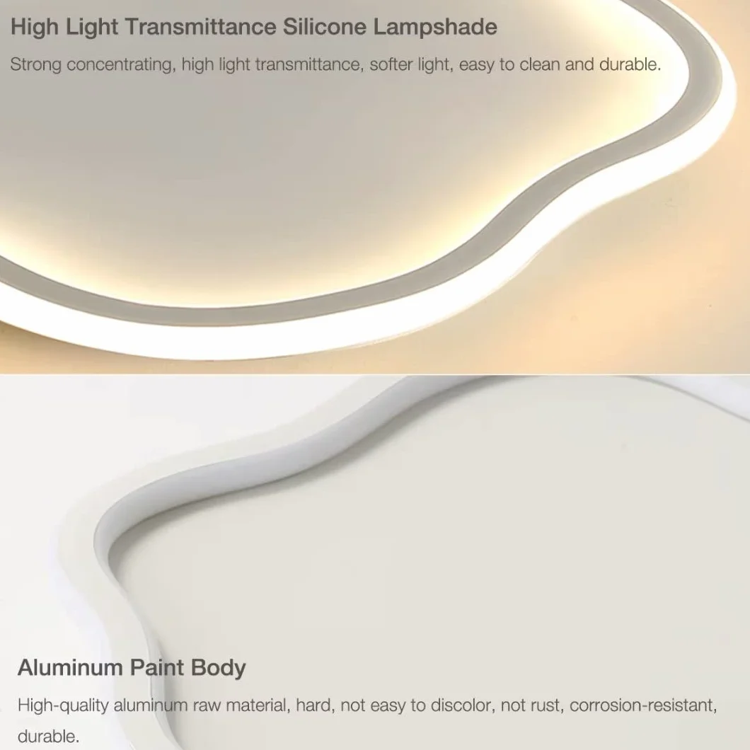 Lampa sufitowa LED Cloud Pojedynczy żyrandol, lampa sufitowa do pokoju dziecięcego, do sypialni, salonu, pokoju chłopca, dziewczynki, 50 W, bezstopniowe ściemnianie, 15,9 cala