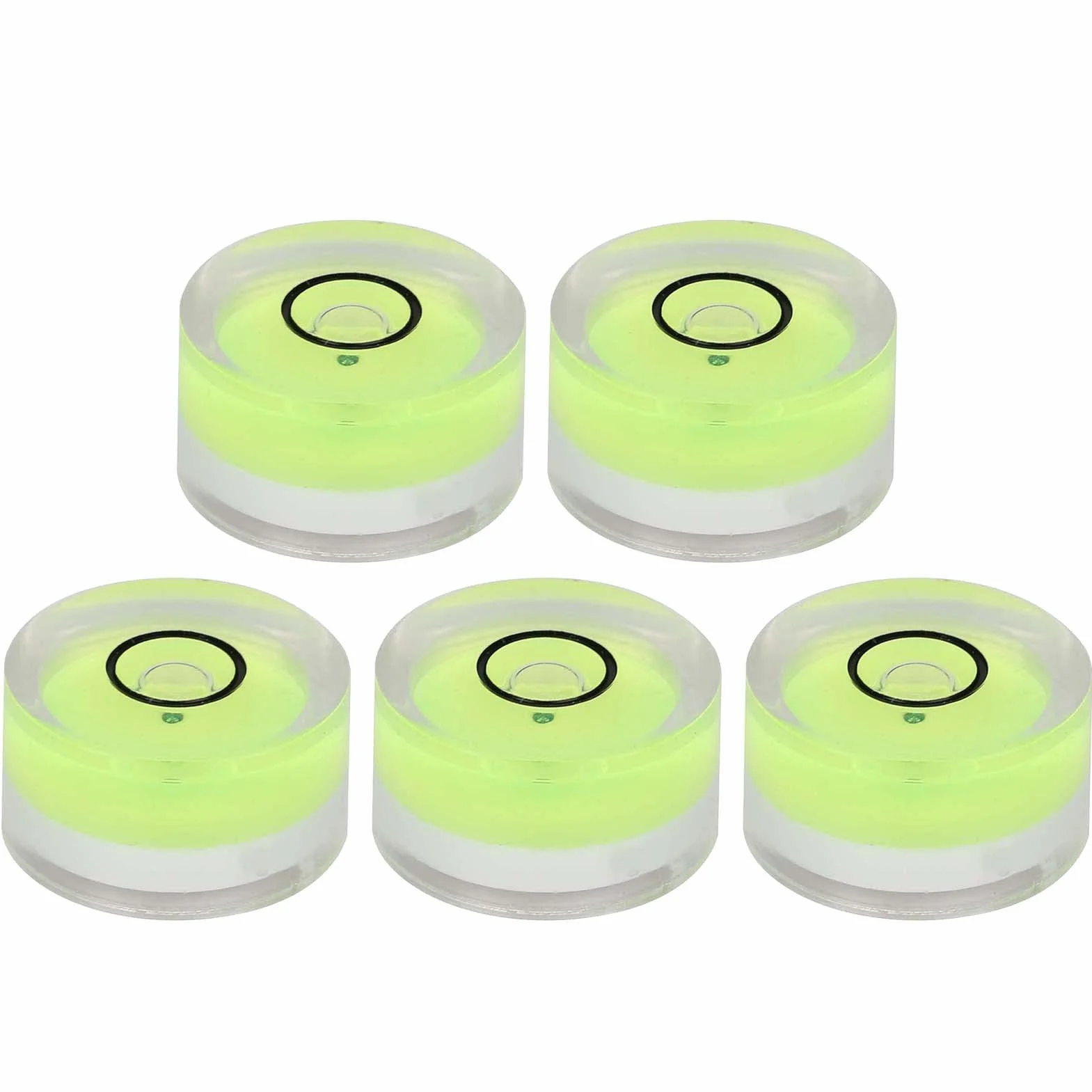 5 Sztuk Mini Poziomica Bąbelkowa Okrągła 15mm ABS do Wyrównywania Powierzchni w Budowie Warsztacie dla Precyzyjnego Montażu Narzędzi Pomiarowych