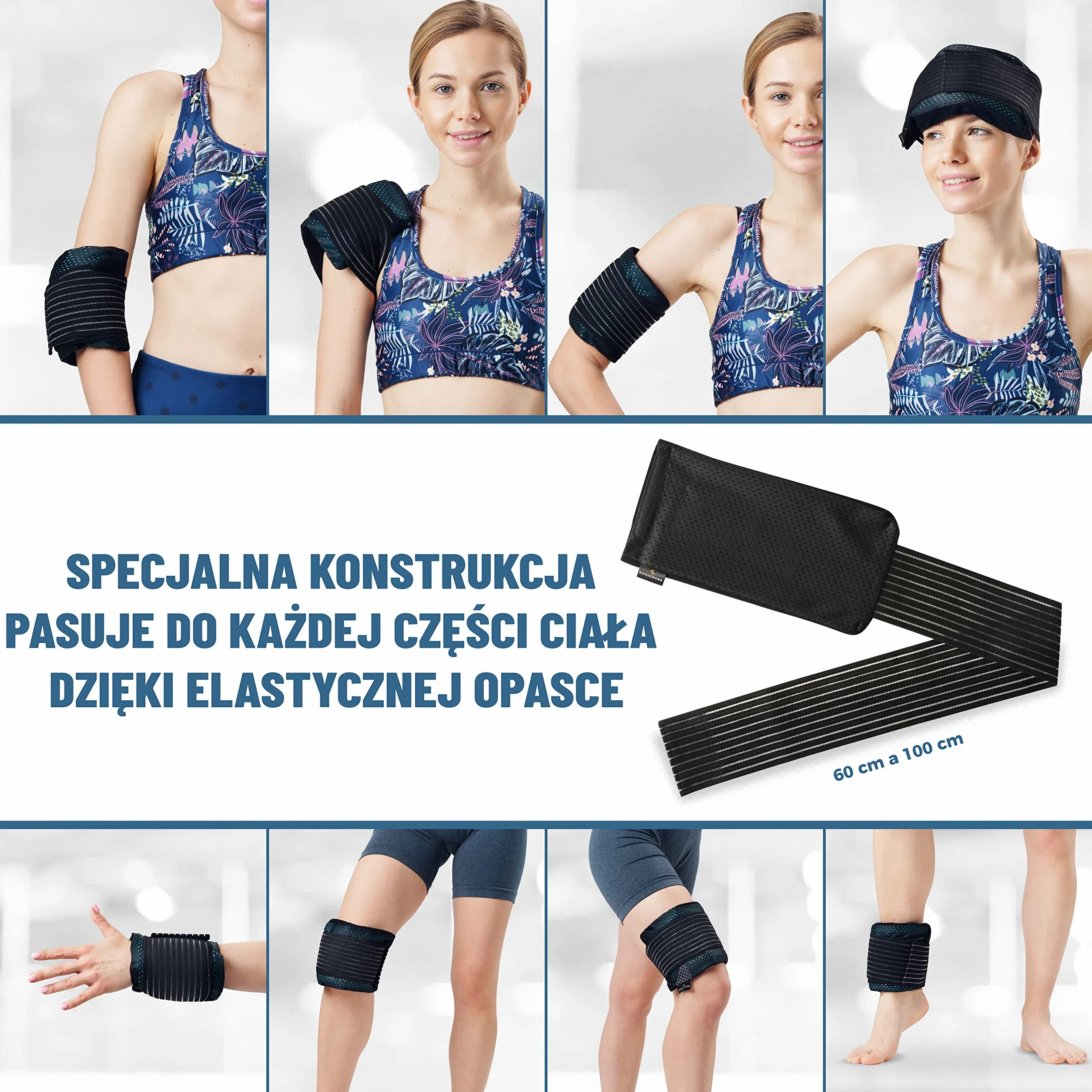 2x Żelowe Okłady Wielokrotnego Użytku - Gorące Zimne Żelowe Okłady Wielokrotnego Użytku - 2x Regulowana Poduszka Ciepła & Zimne Okłady Żelowe Kompresy - Możliwość Mikrofalowania Okładów Ciepła & Bezpieczne Zamrażanie - Wielokrotne Użycie Dla Wszystkich Cz
