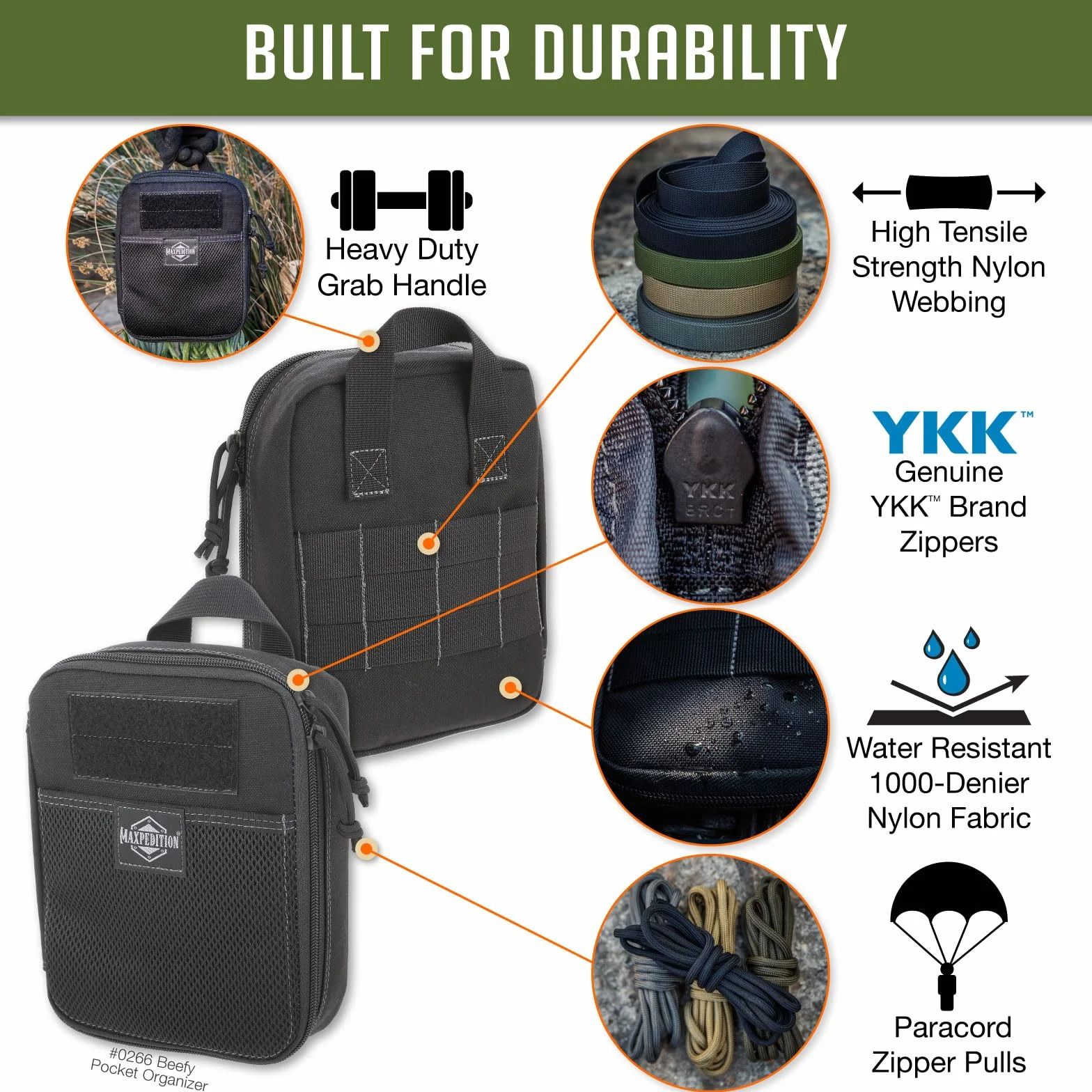 Maxpedition Hard-Use Gear 9006219-SSI Maxpedition Beefy organizer kieszonkowy czarny - wielokolorowy, nie dotyczy.