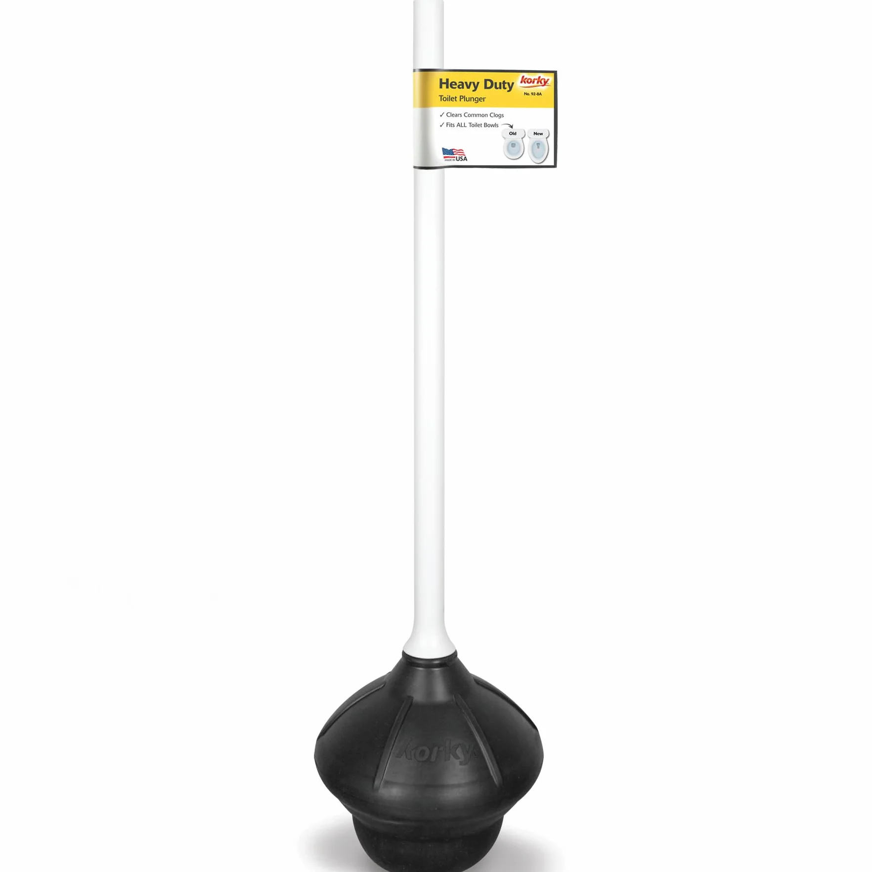 Toilet Plunger, 18 In. Straight Handle - 92-8A