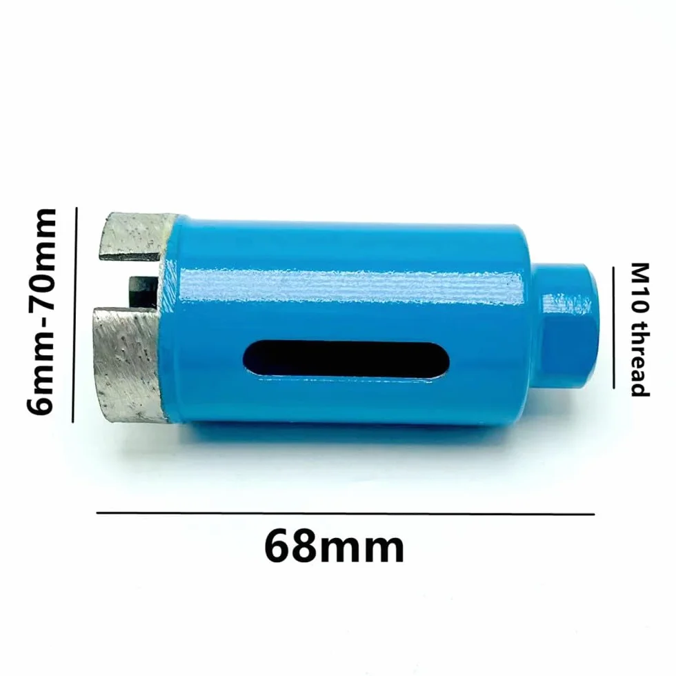 Wiertło rdzeniowe diamentowe, Wiertło diamentowe rdzeniowe M10 Szlifierka kątowa Niebieska 6-70 mm Marmurowa płytka granitowa Cegła betonowa(40mm)