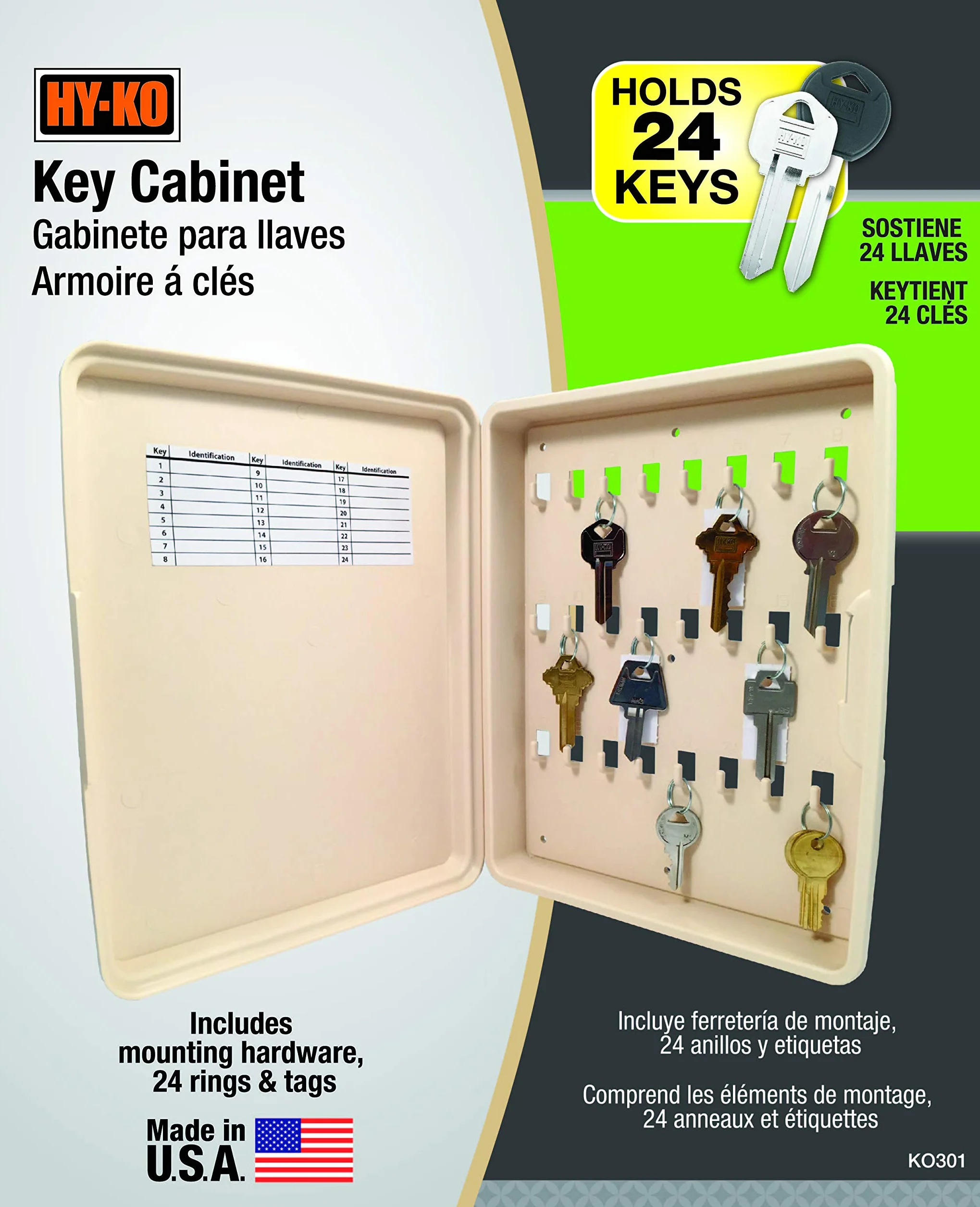 HY-KO PRODUCTS KO301 plastikowa szafka na klucze