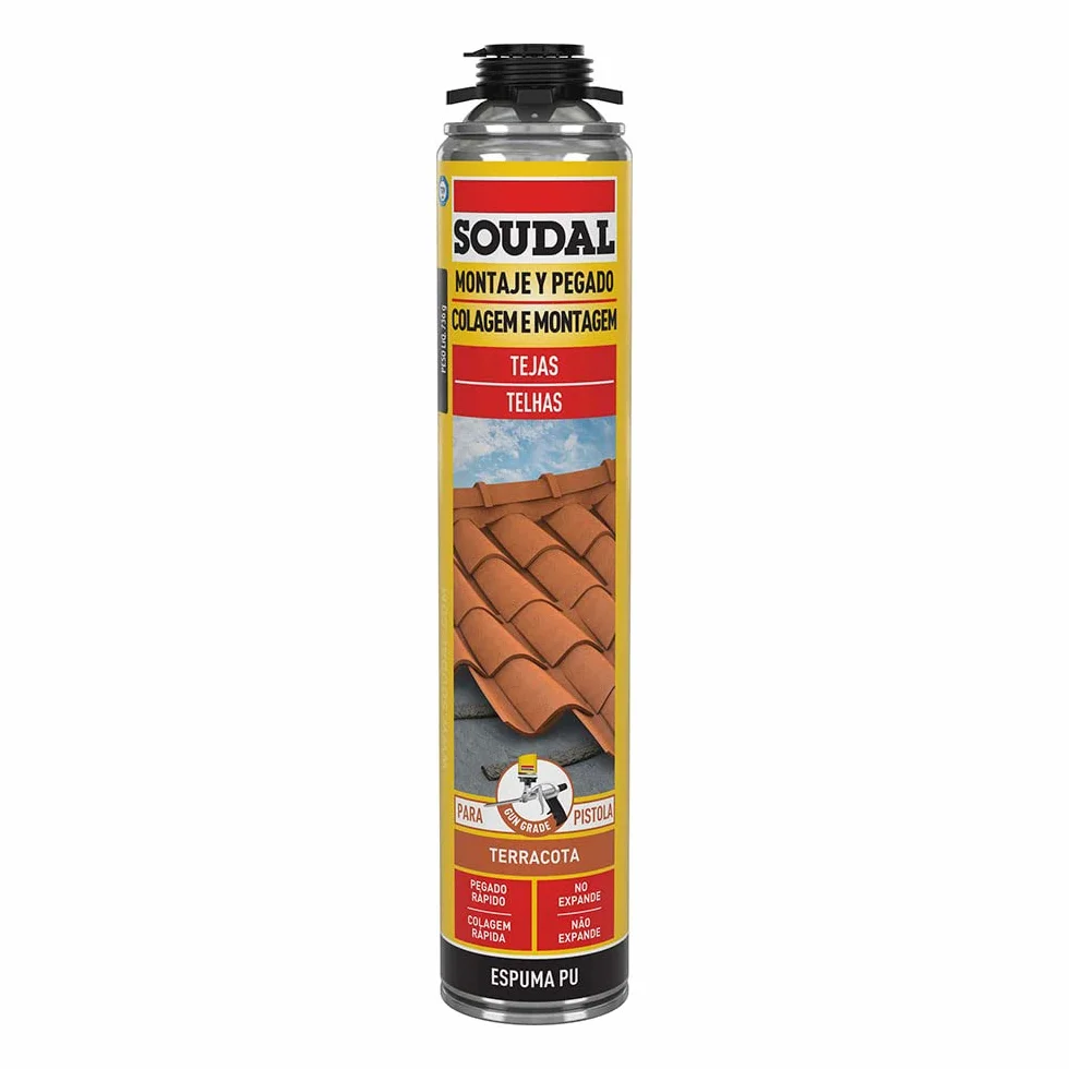 SOUDAL 96434 Pianka do dachówki Pistolet CZERWONY 750 ml, wielokolorowy