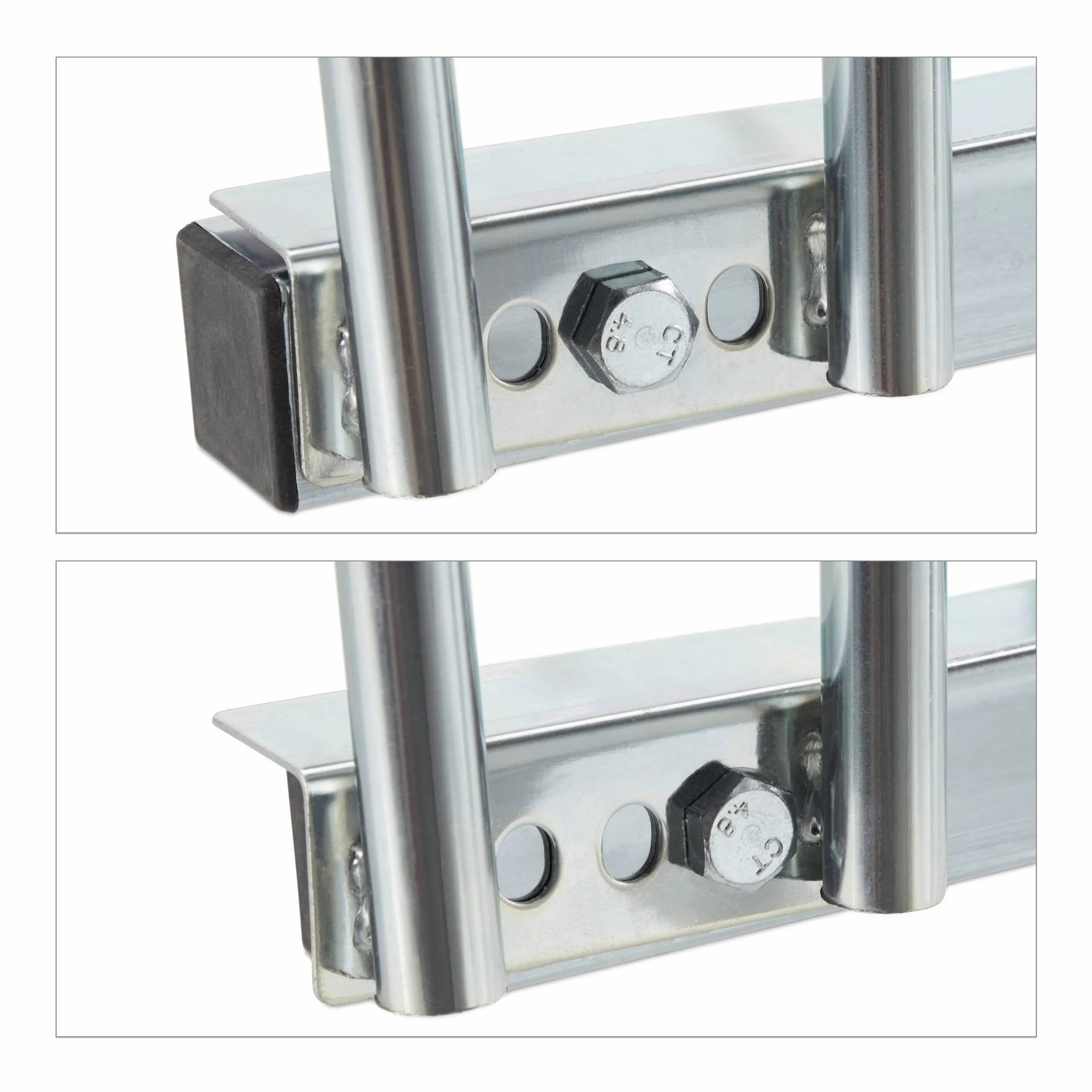 Relaxdays Stojak na rowery na 4 rowery szerokość opon do 60 mm metal srebrny