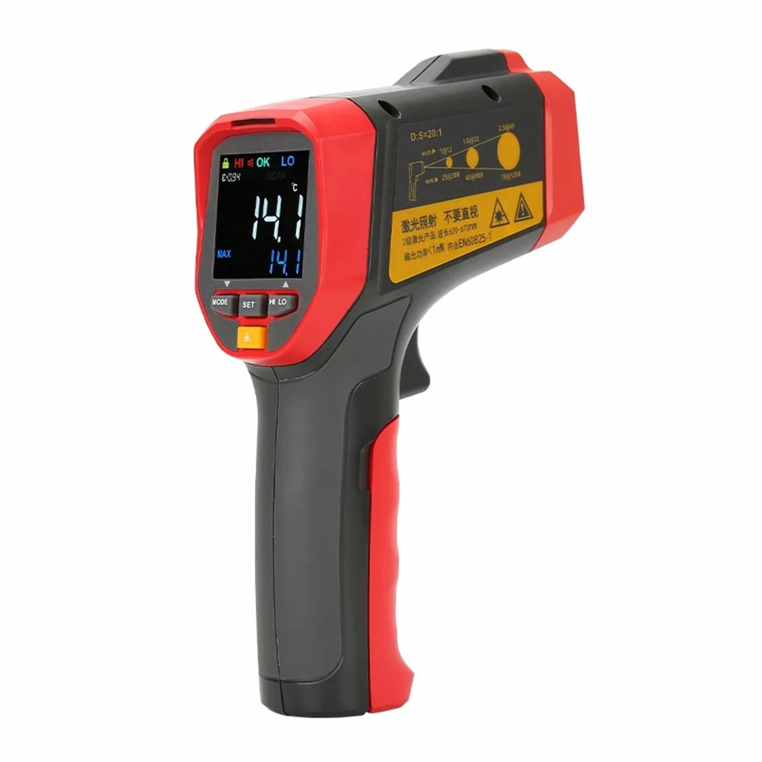 UT302A+ UT302C+ UT302D+ UT303A+ UT303C+ UT303D+ bezdotykowy termometr na podczerwień z podświetleniem LCD (UT302C Plus)